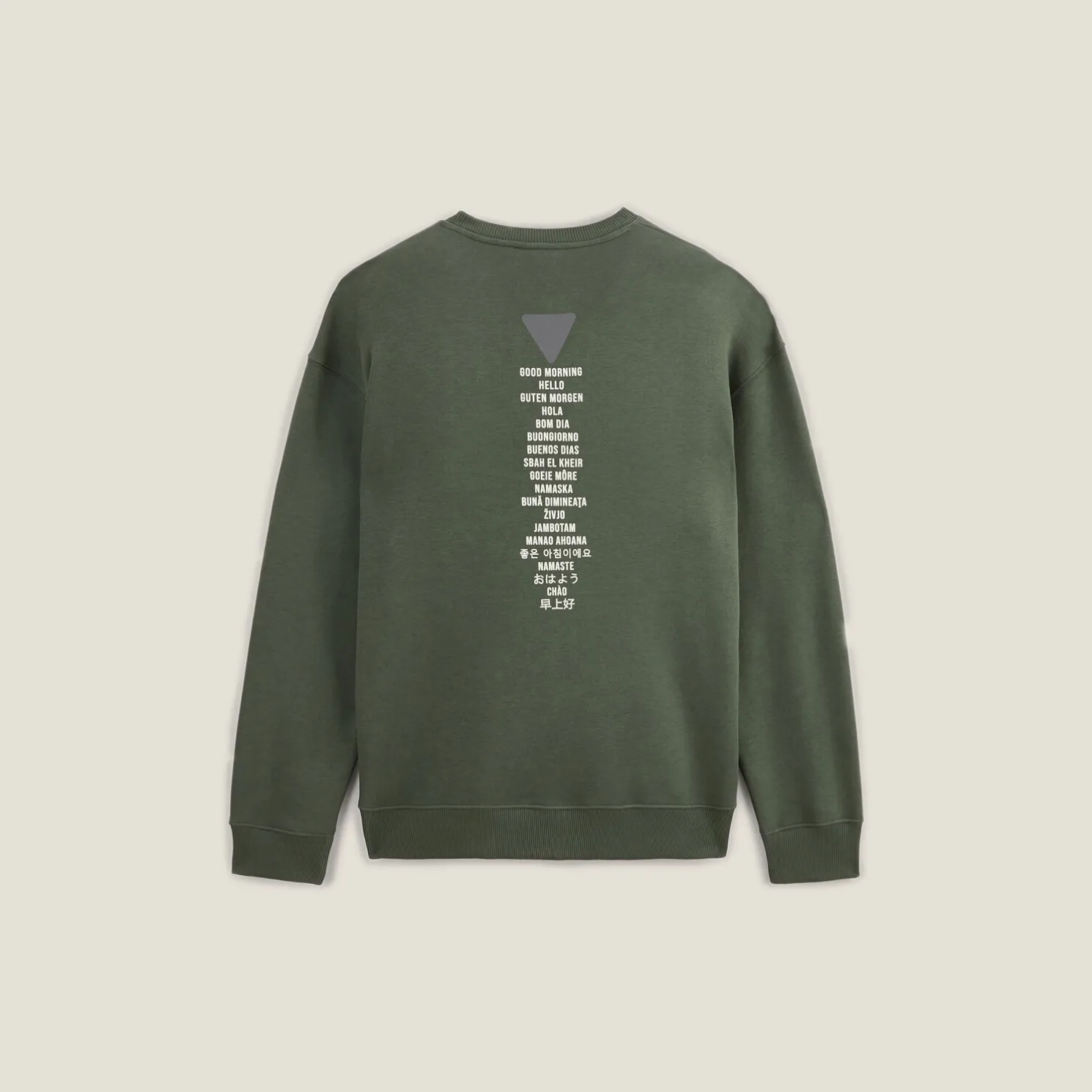 Sweater met ronde hals en print op voor-en achterk