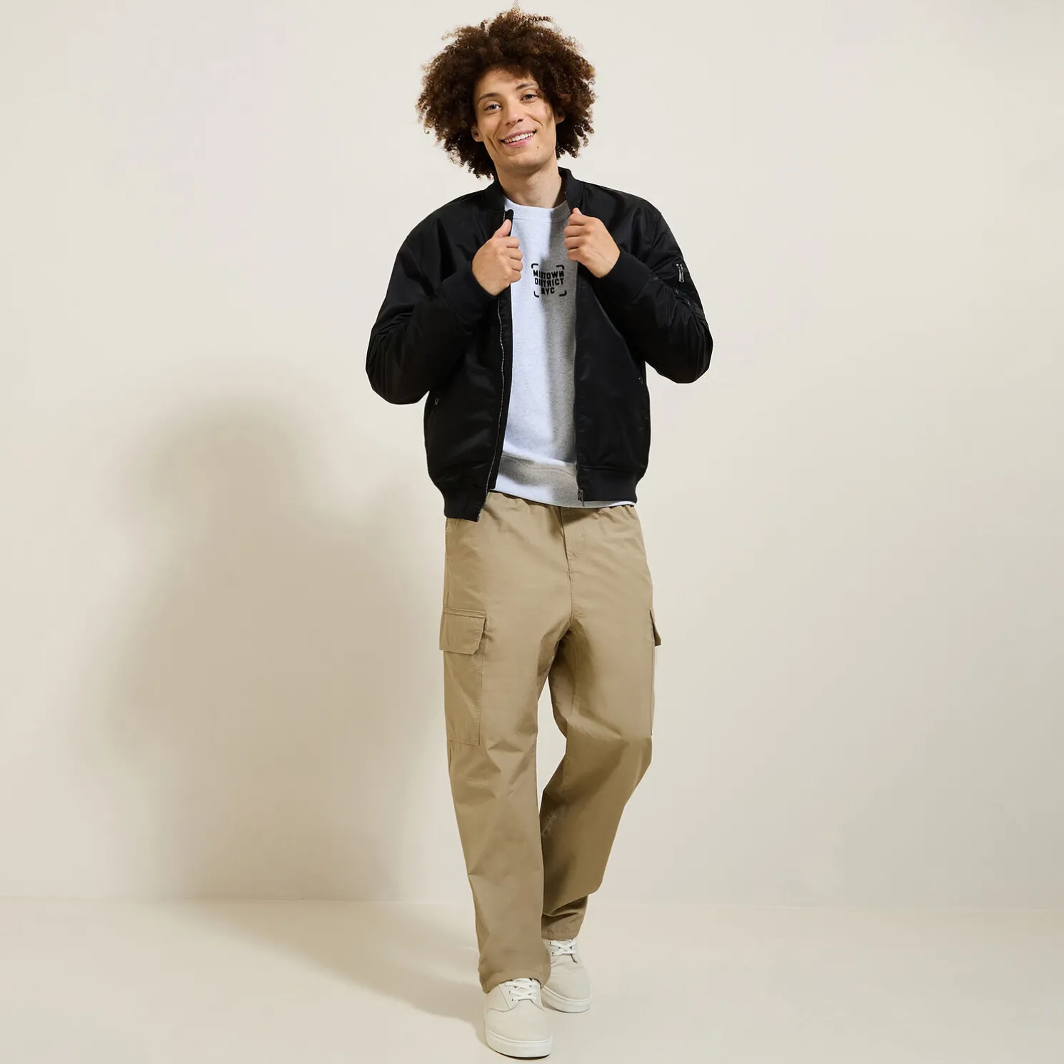 Sweater met ronde hals en print