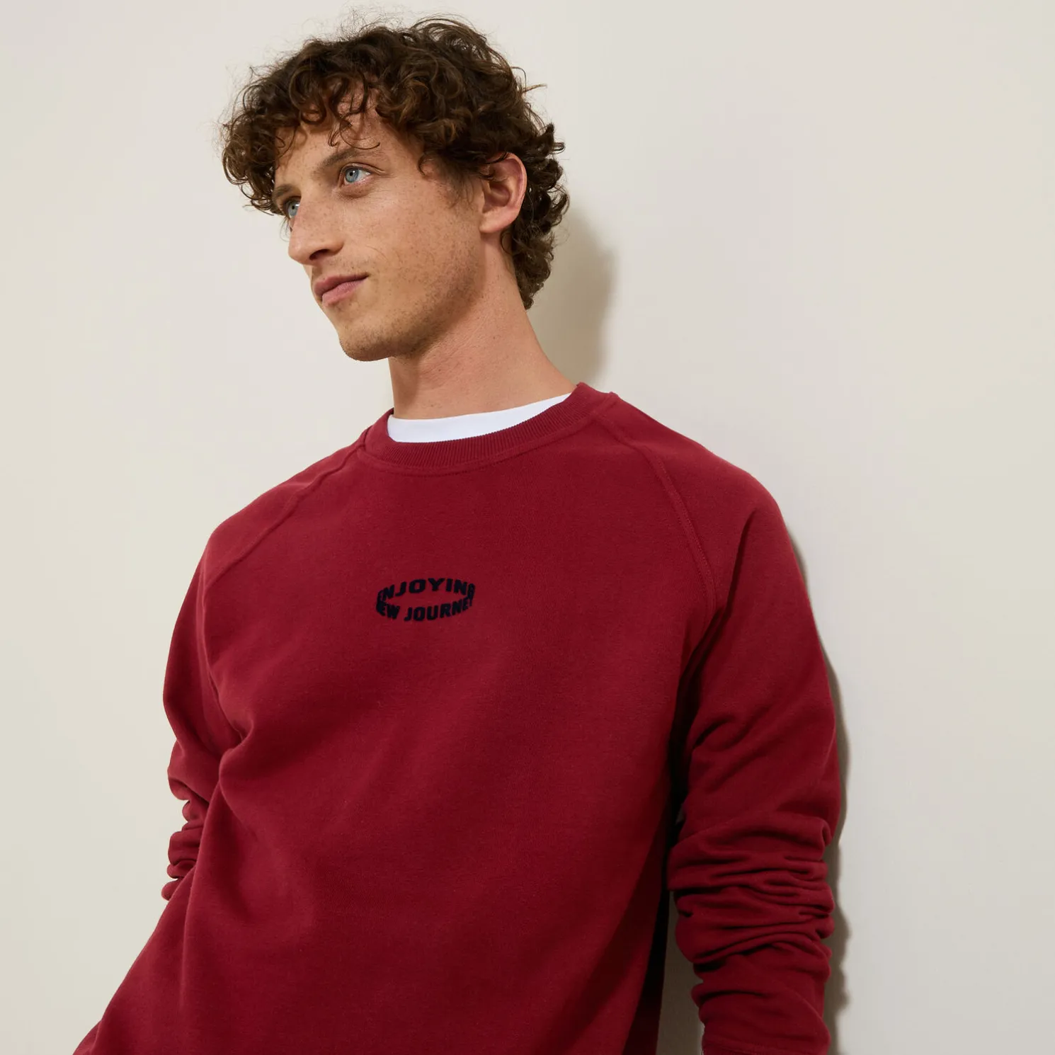 Sweater met ronde hals en print