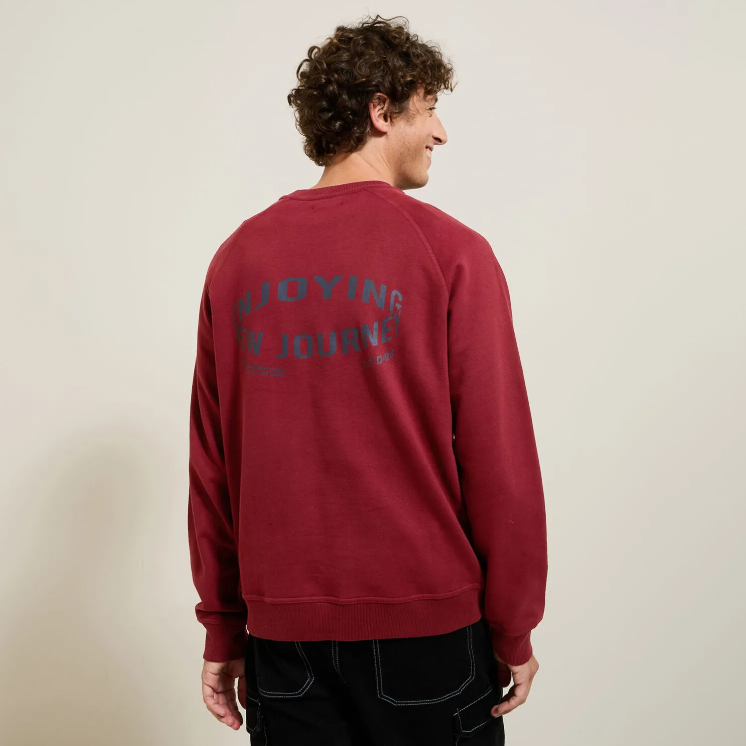 Sweater met ronde hals en print