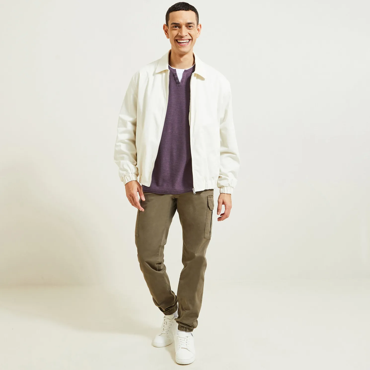 Trui met dubbele halslijn