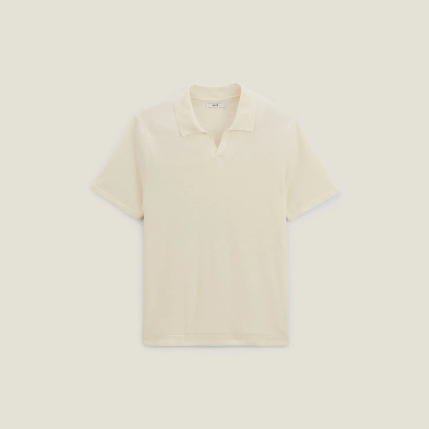 Trui met resort polokraag en korte mouwen