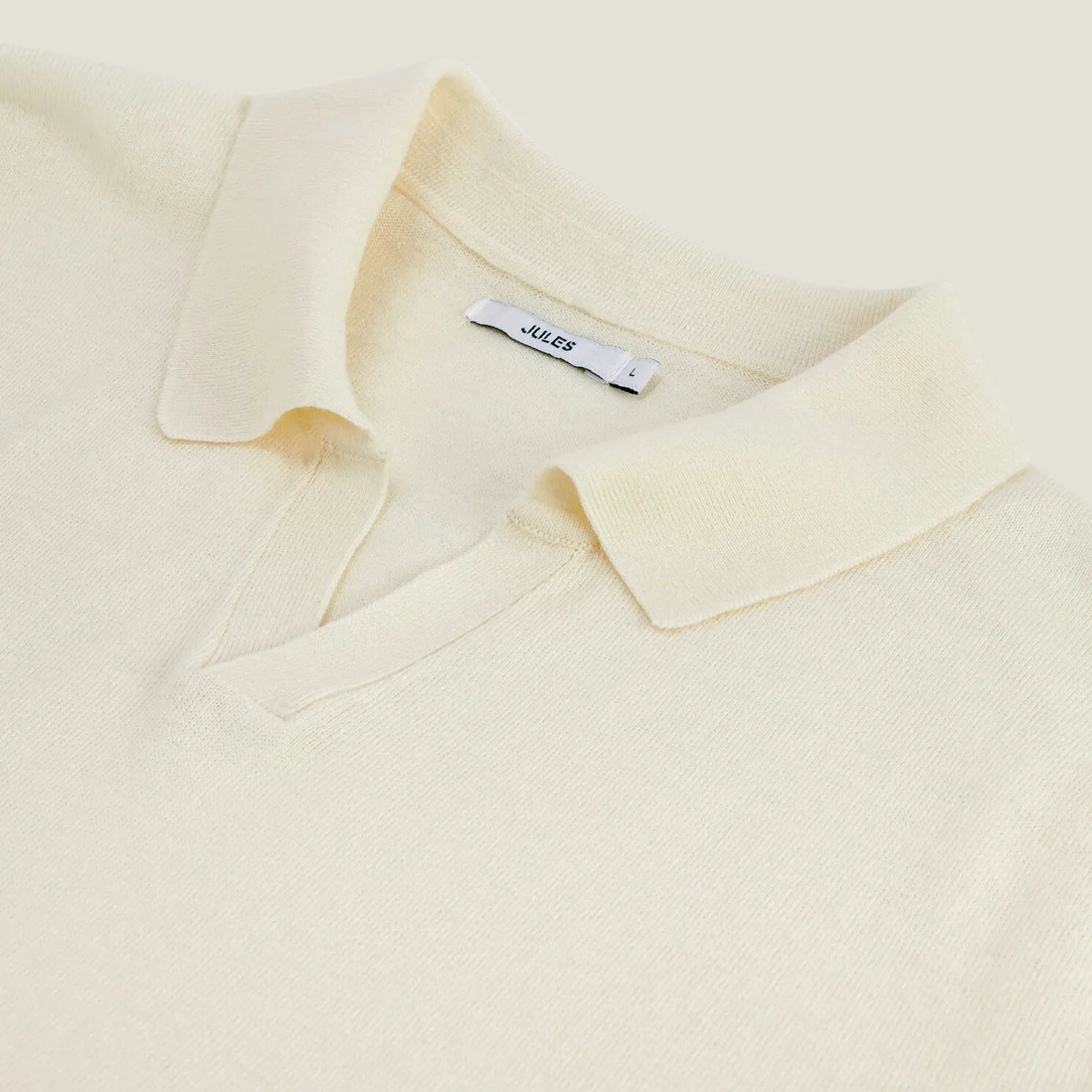 Trui met resort polokraag en korte mouwen