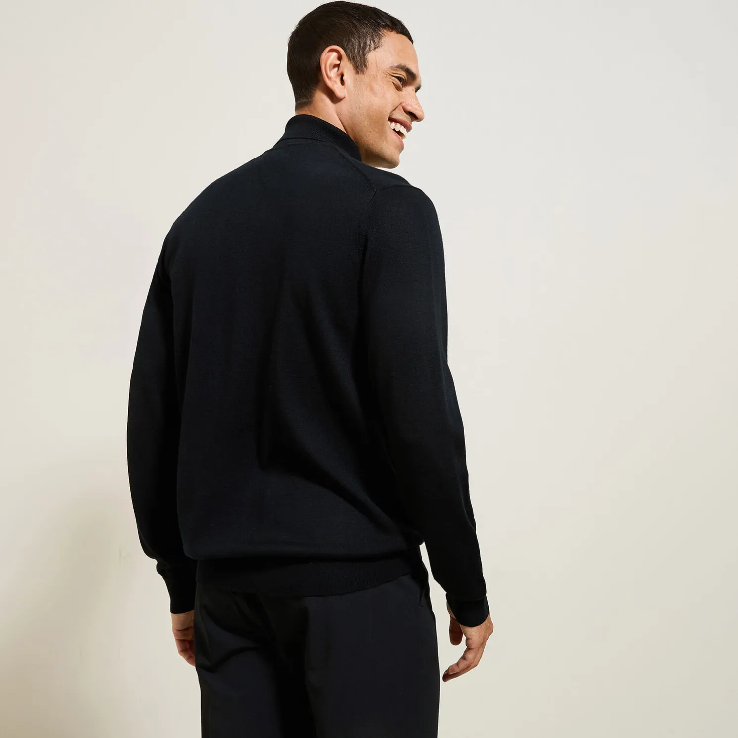 Trui met rolkraag in merinoswol