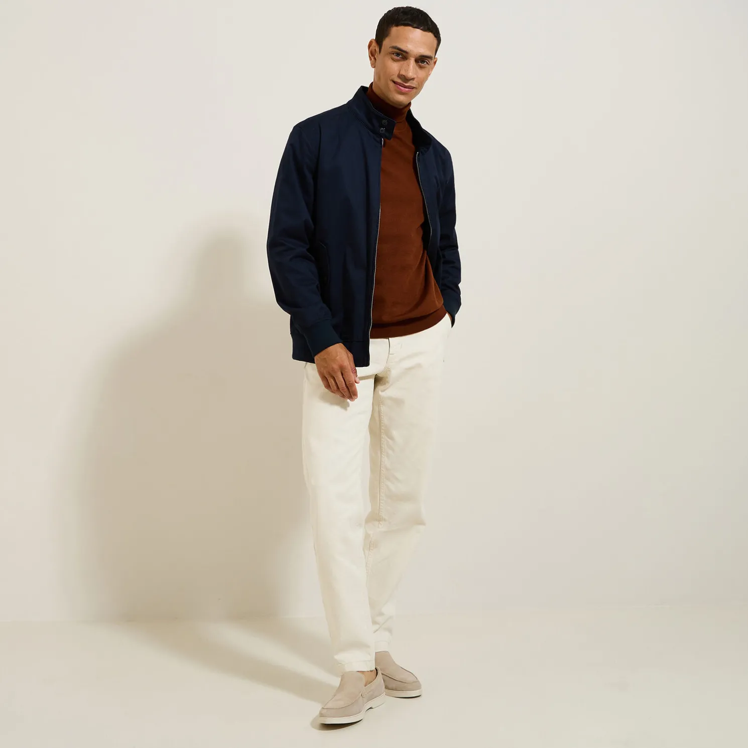 Trui met rolkraag in merinoswol