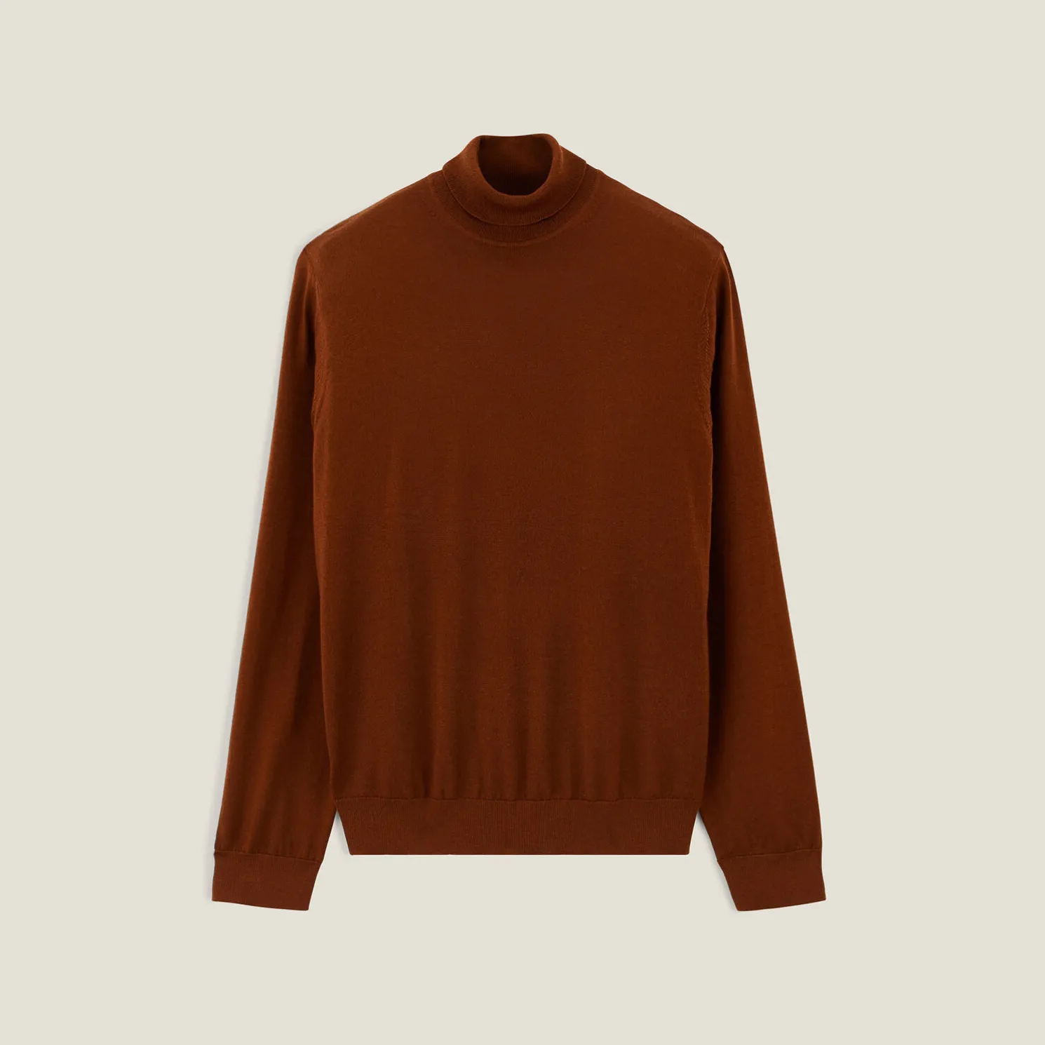 Trui met rolkraag in merinoswol