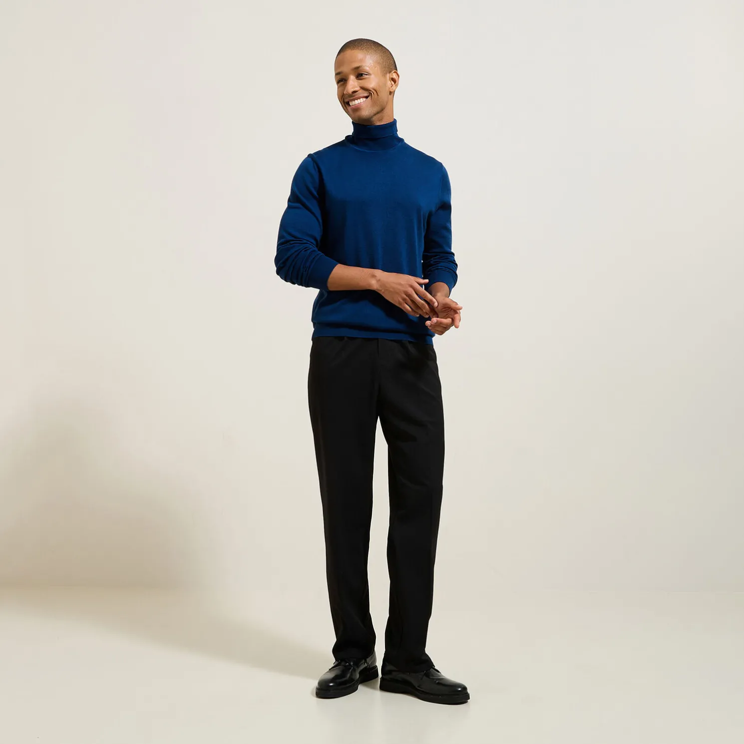 Trui met rolkraag in merinoswol