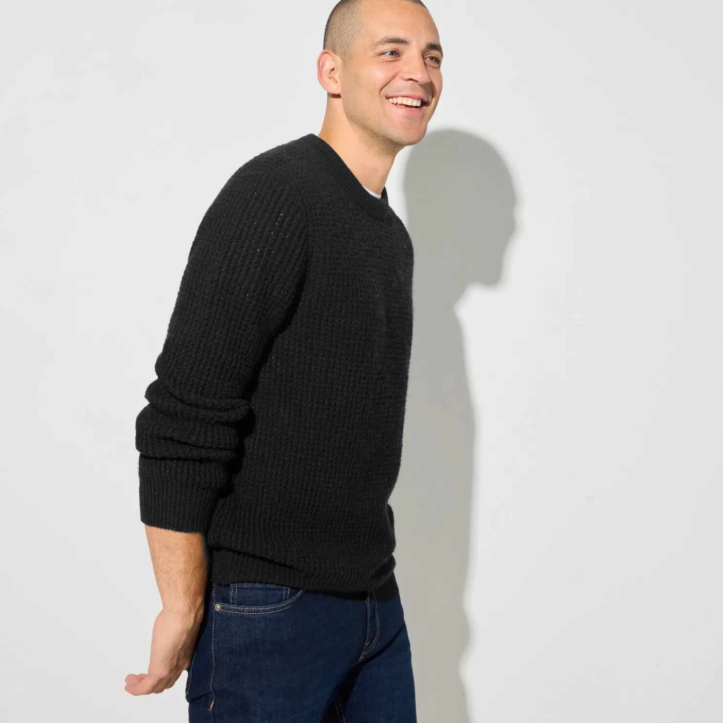 Trui met ronde hals en fantasiestekenpatroon