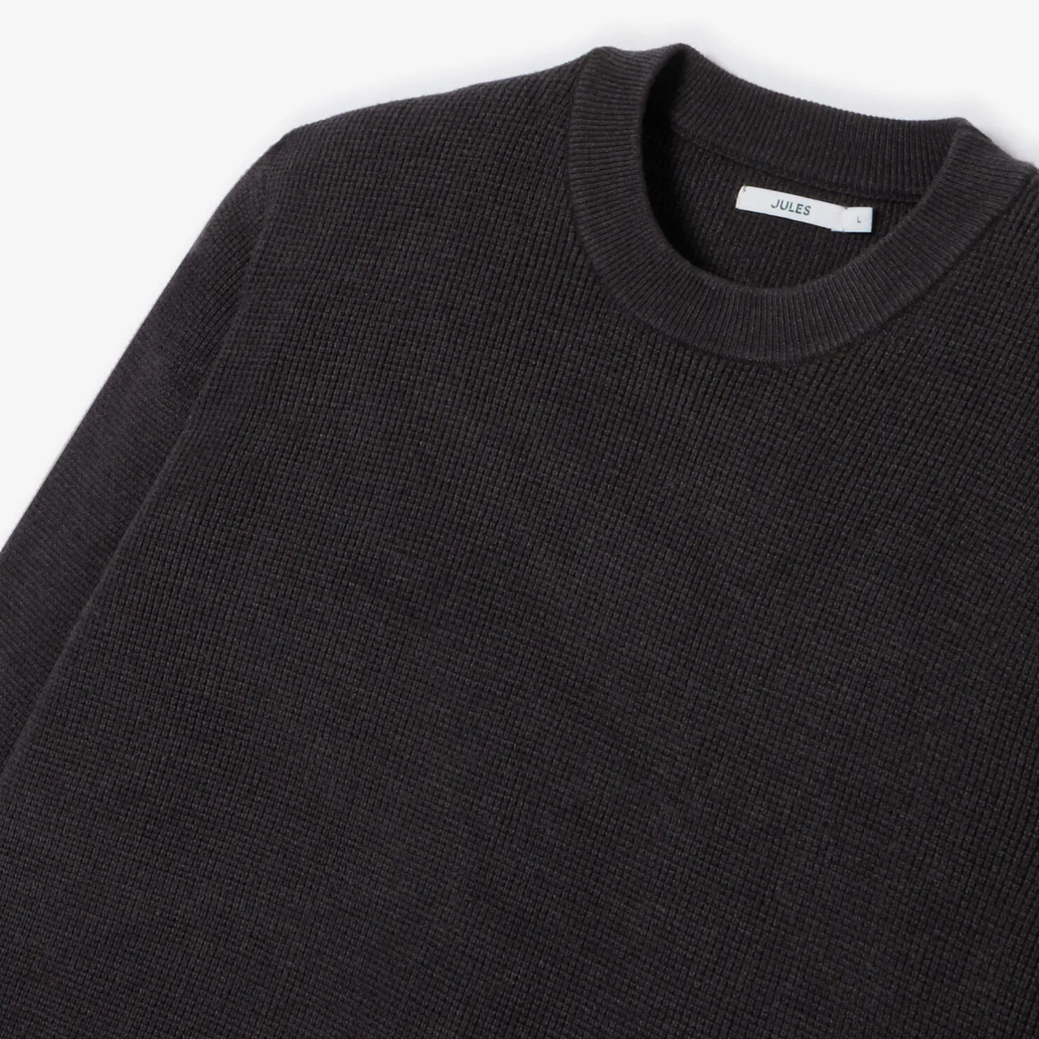 Trui met ronde hals in stekenpatroon