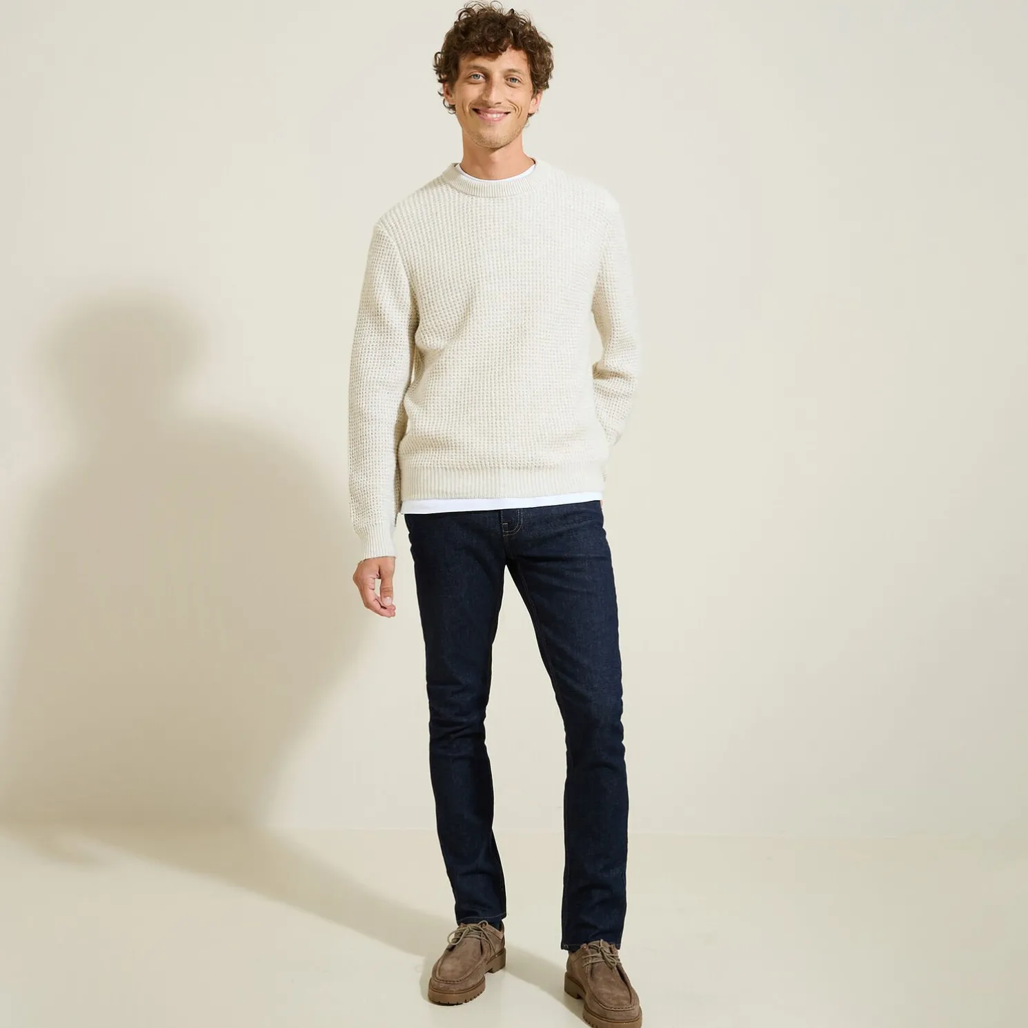 Trui met ronde hals en fantasiestekenpatroon