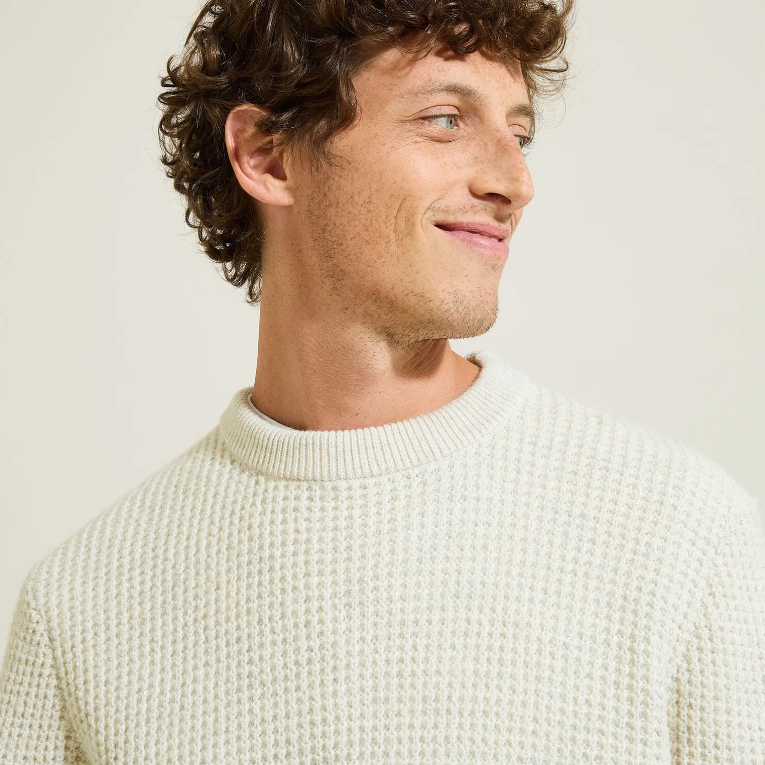 Trui met ronde hals en fantasiestekenpatroon