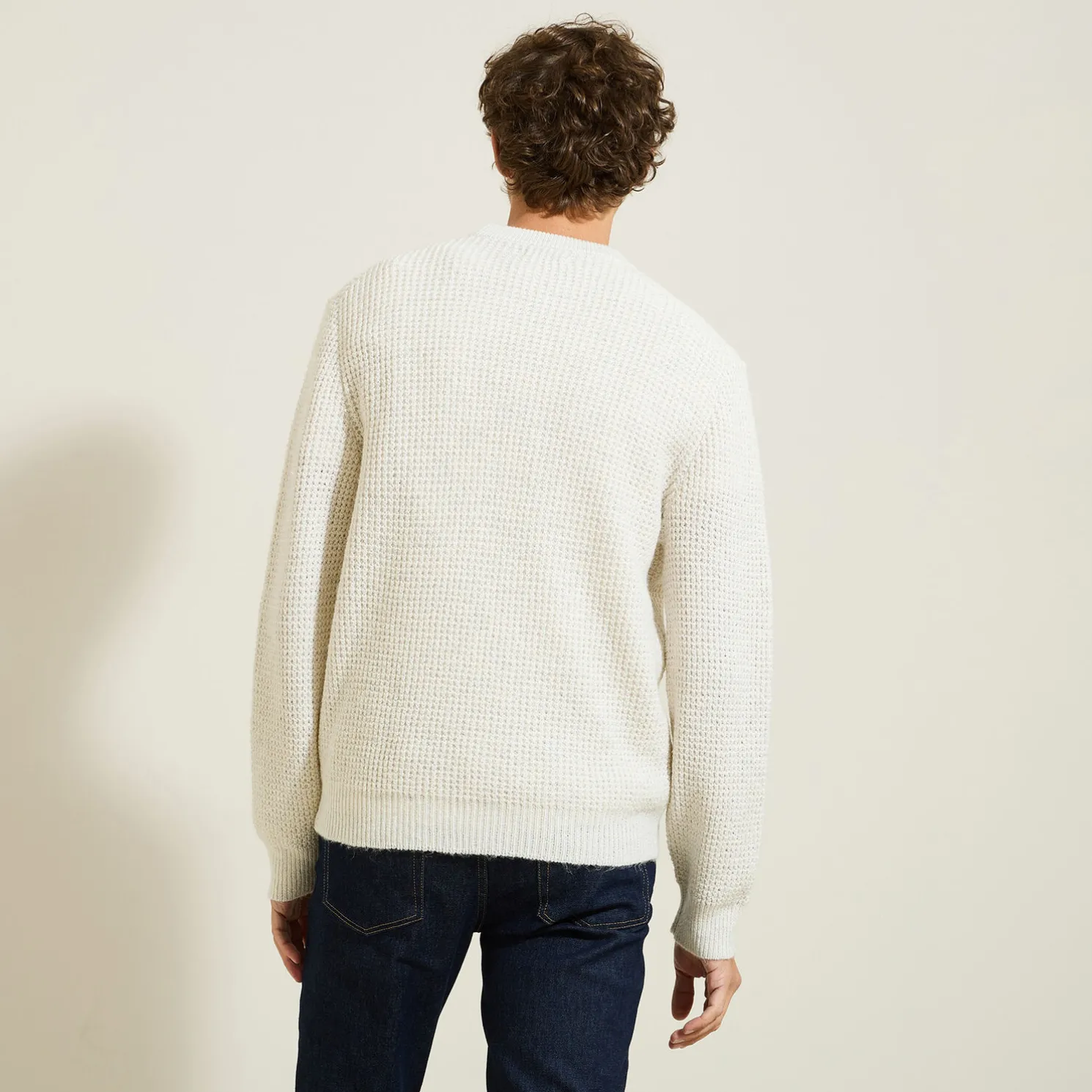 Trui met ronde hals en fantasiestekenpatroon