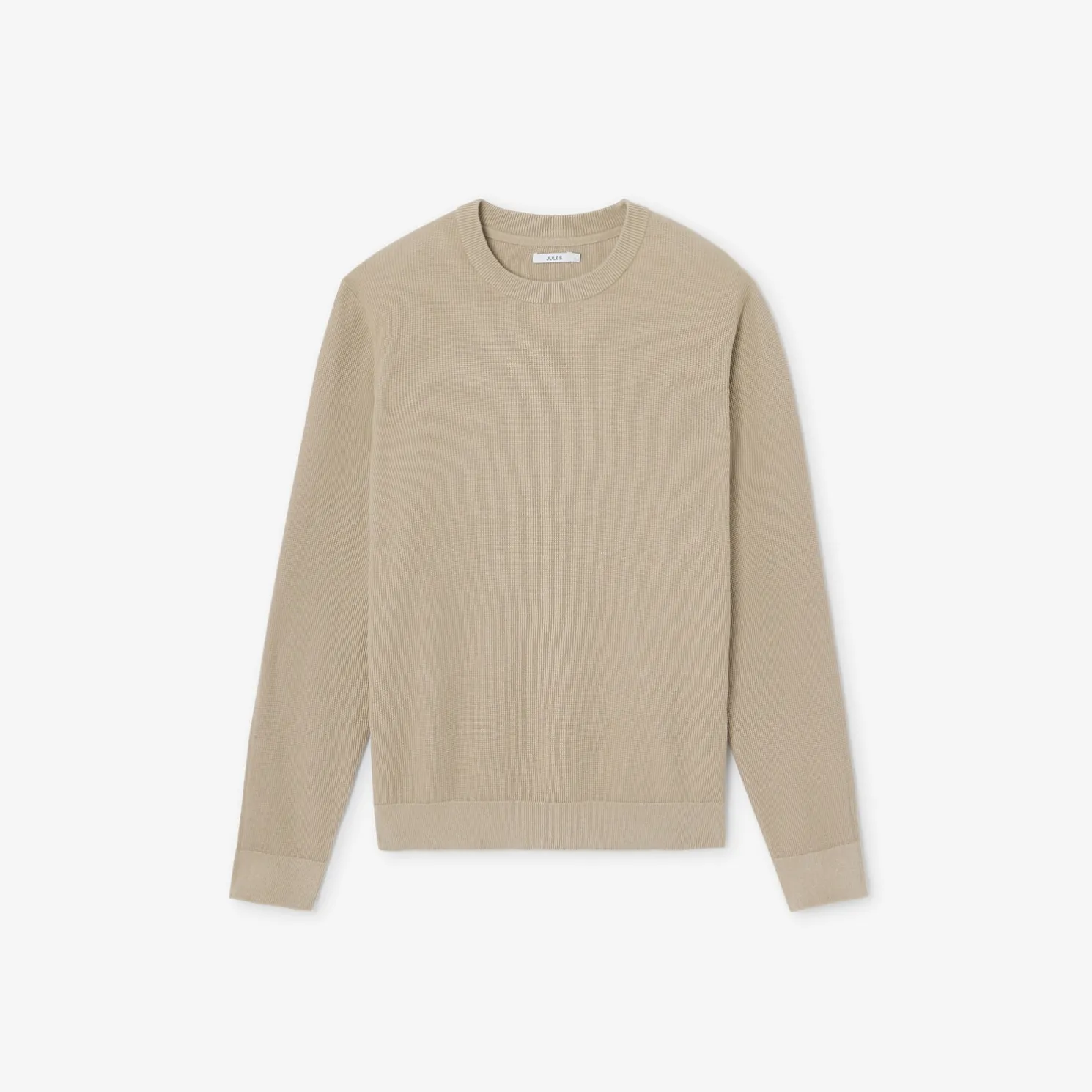 Trui met ronde hals en stekenpatroon