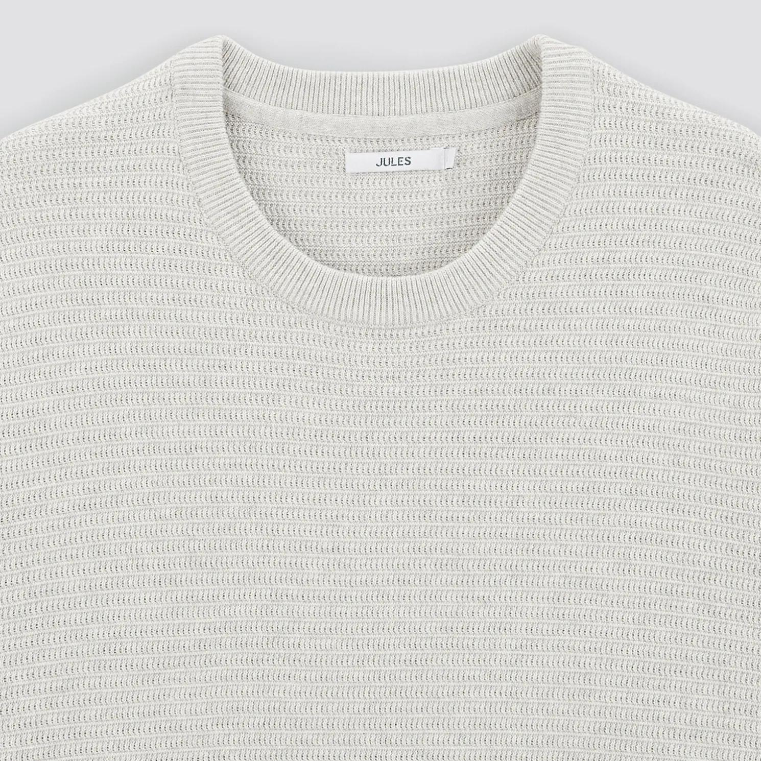 Trui met ronde hals, textuurstof