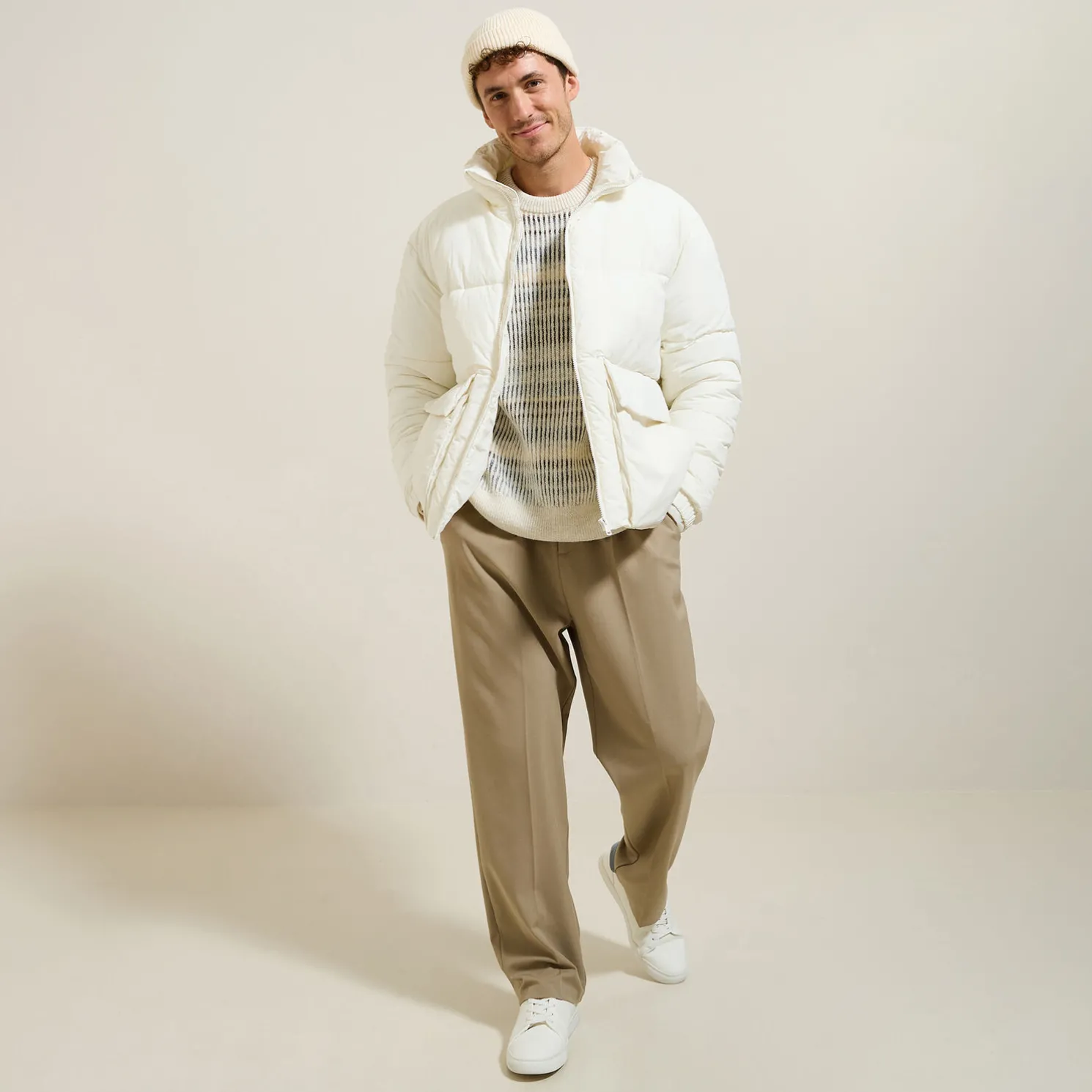 Trui met ronde hals en kleurverloopeffect