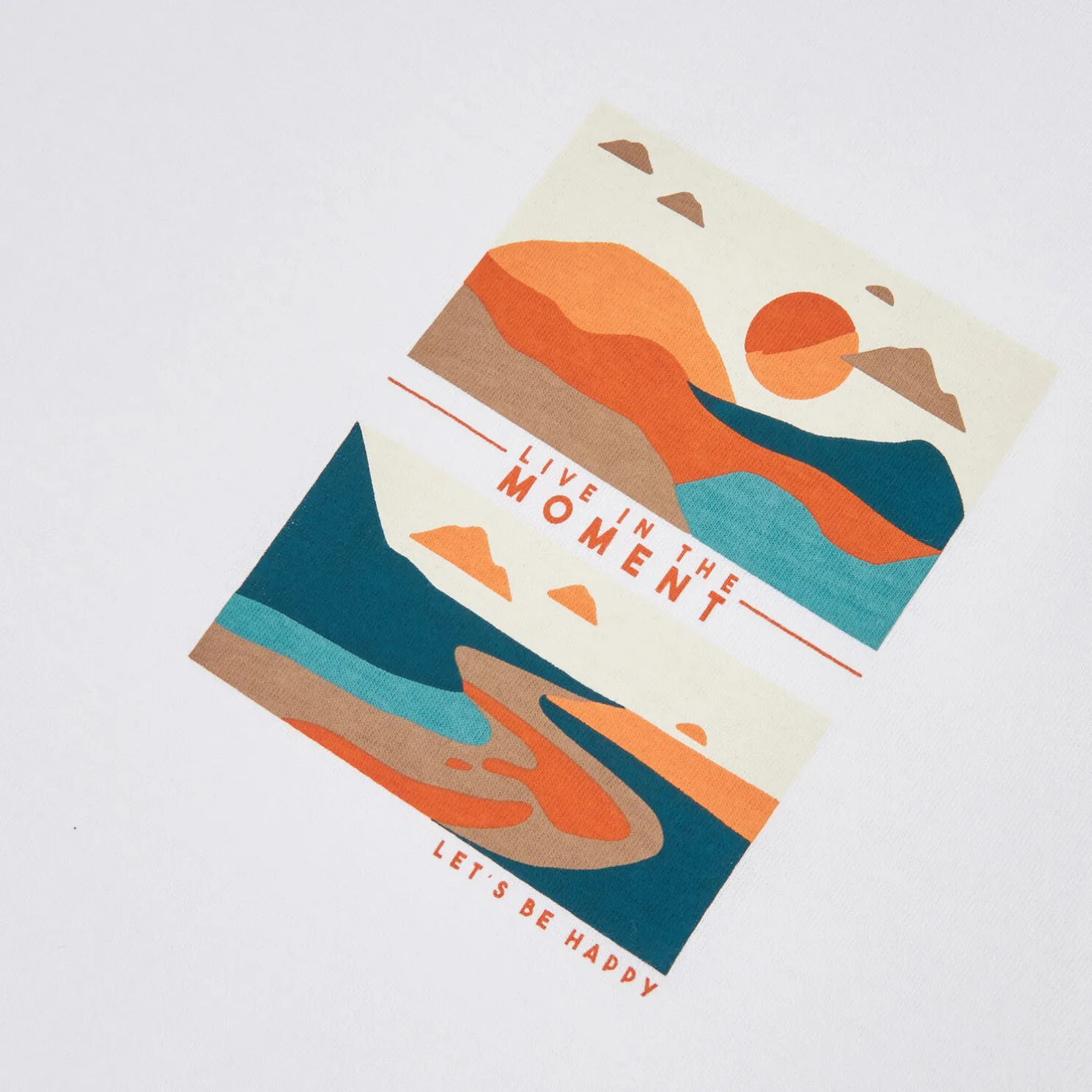 T-shirt aangebrachte landschap-print