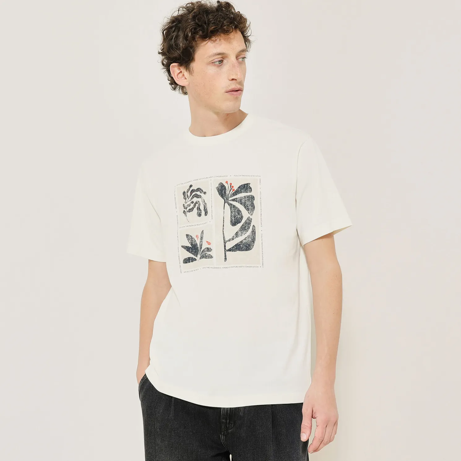 T-shirt aangebrachte print vooraan