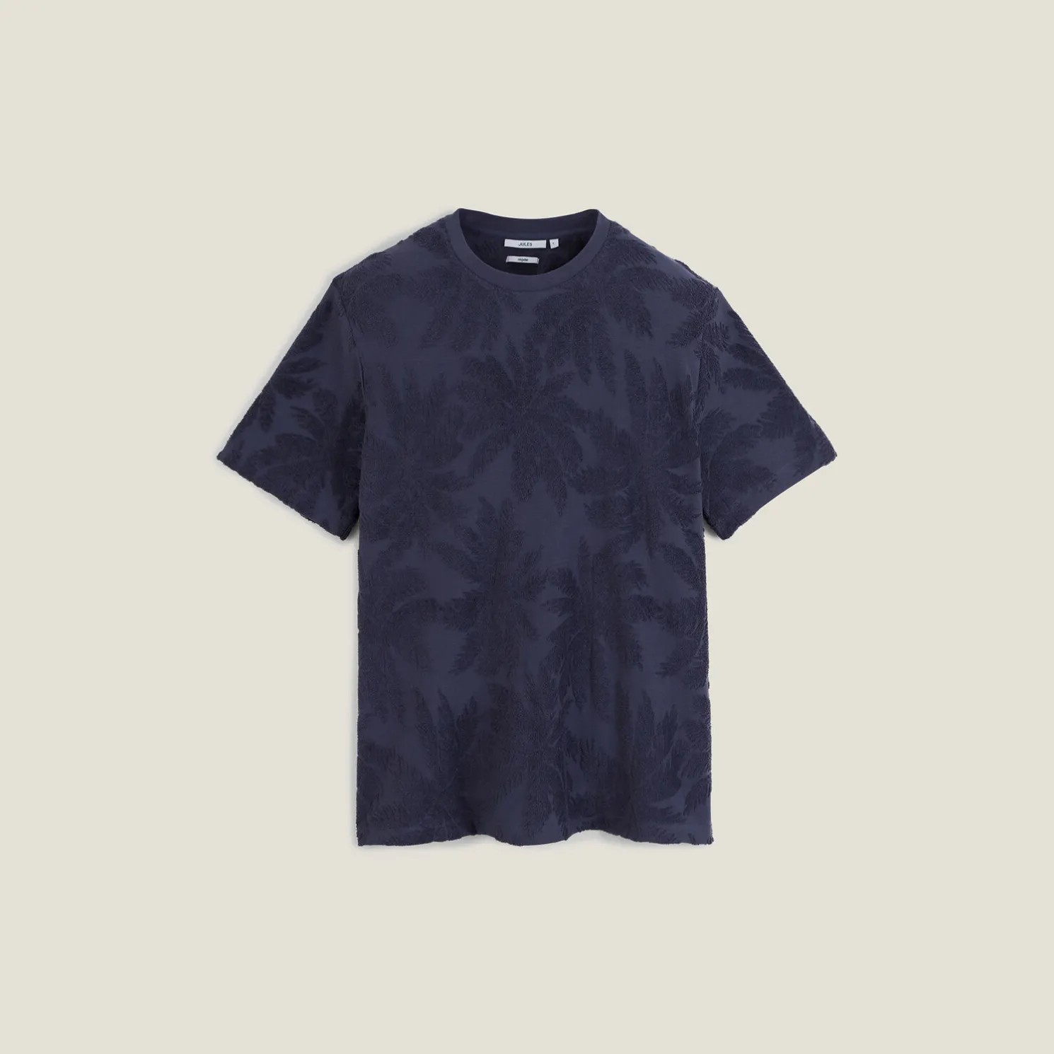 T-shirt in badstof met ronde hals en print