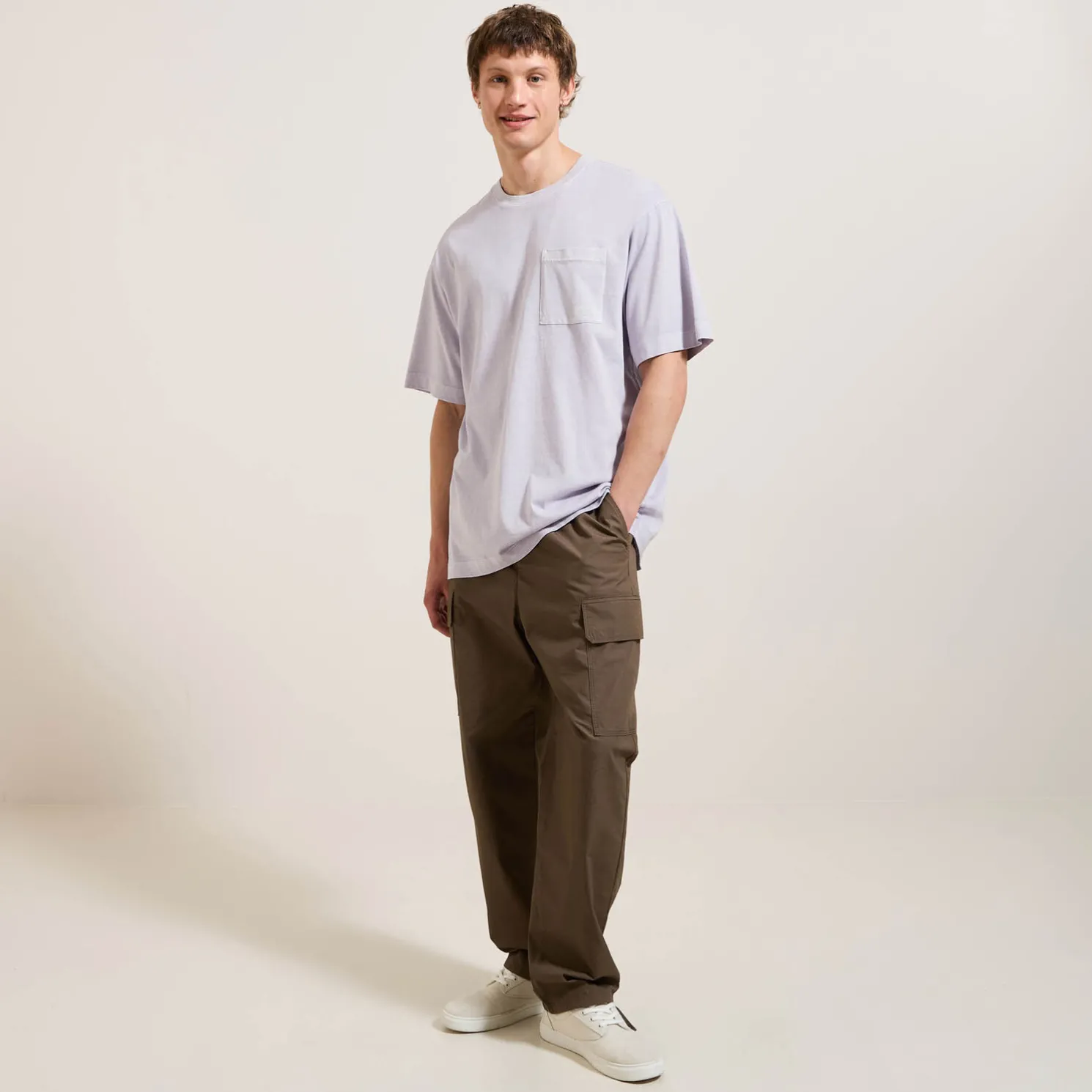 T-shirt in katoen met borstzakje