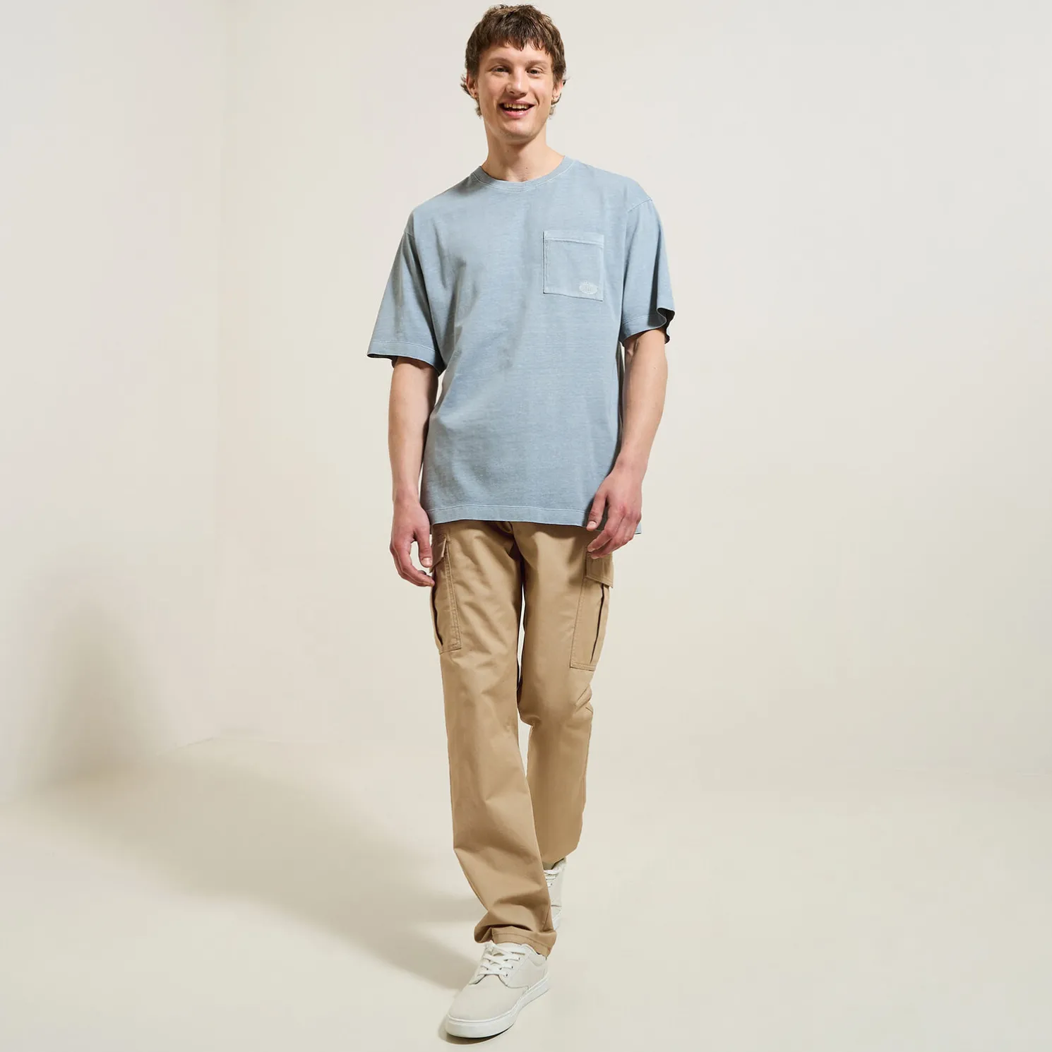 T-shirt in katoen met borstzakje