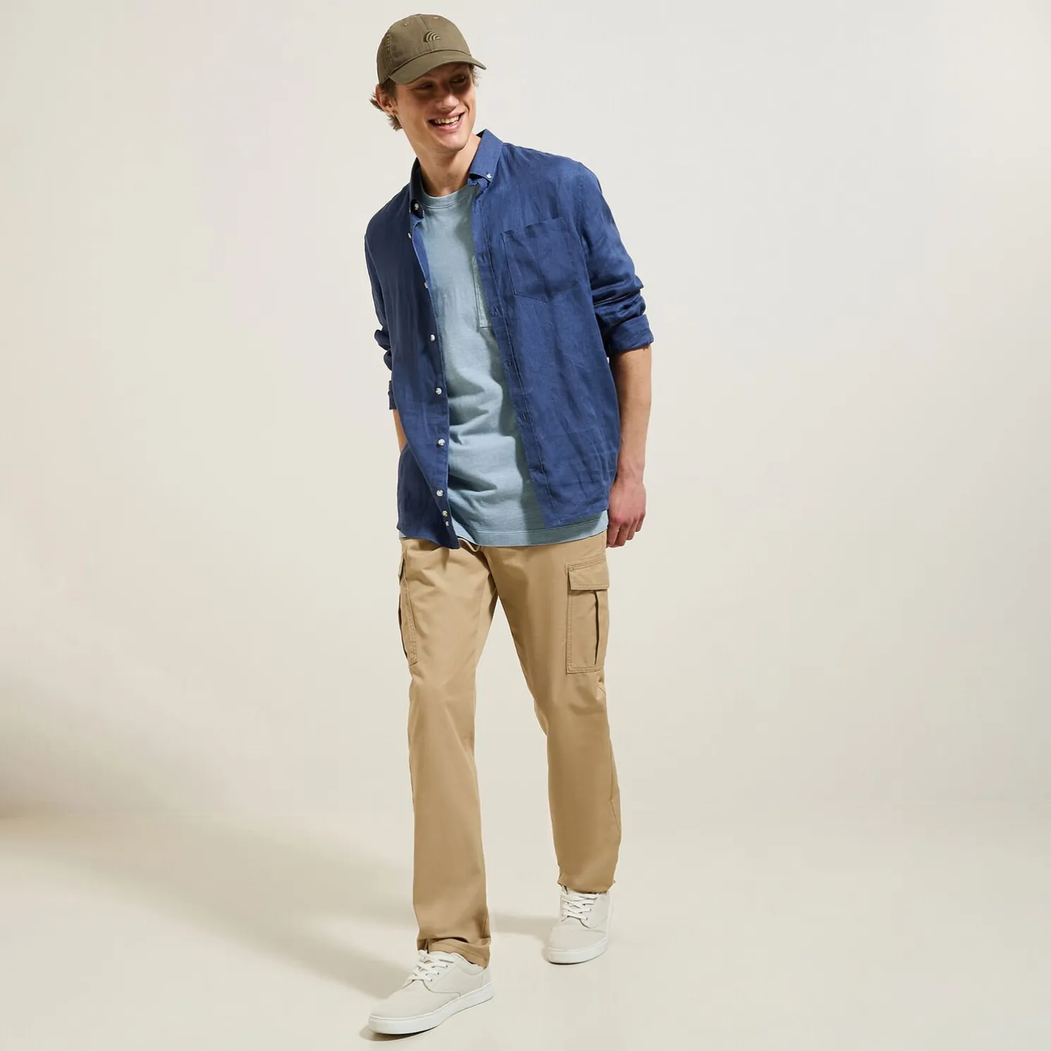 T-shirt in katoen met borstzakje