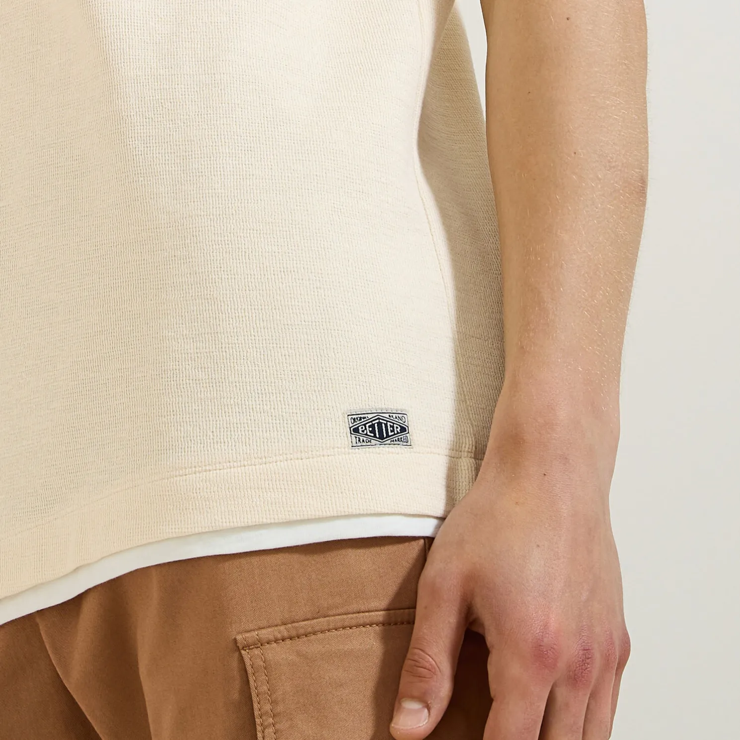 T-shirt in reliëfstof