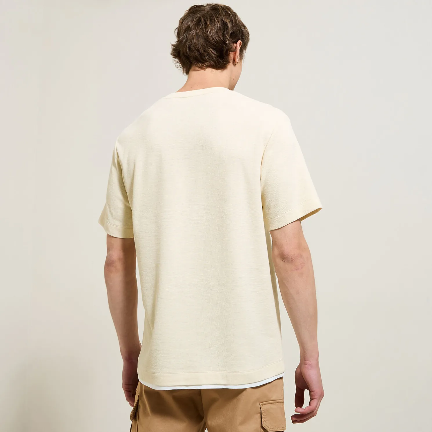 T-shirt in reliëfstof