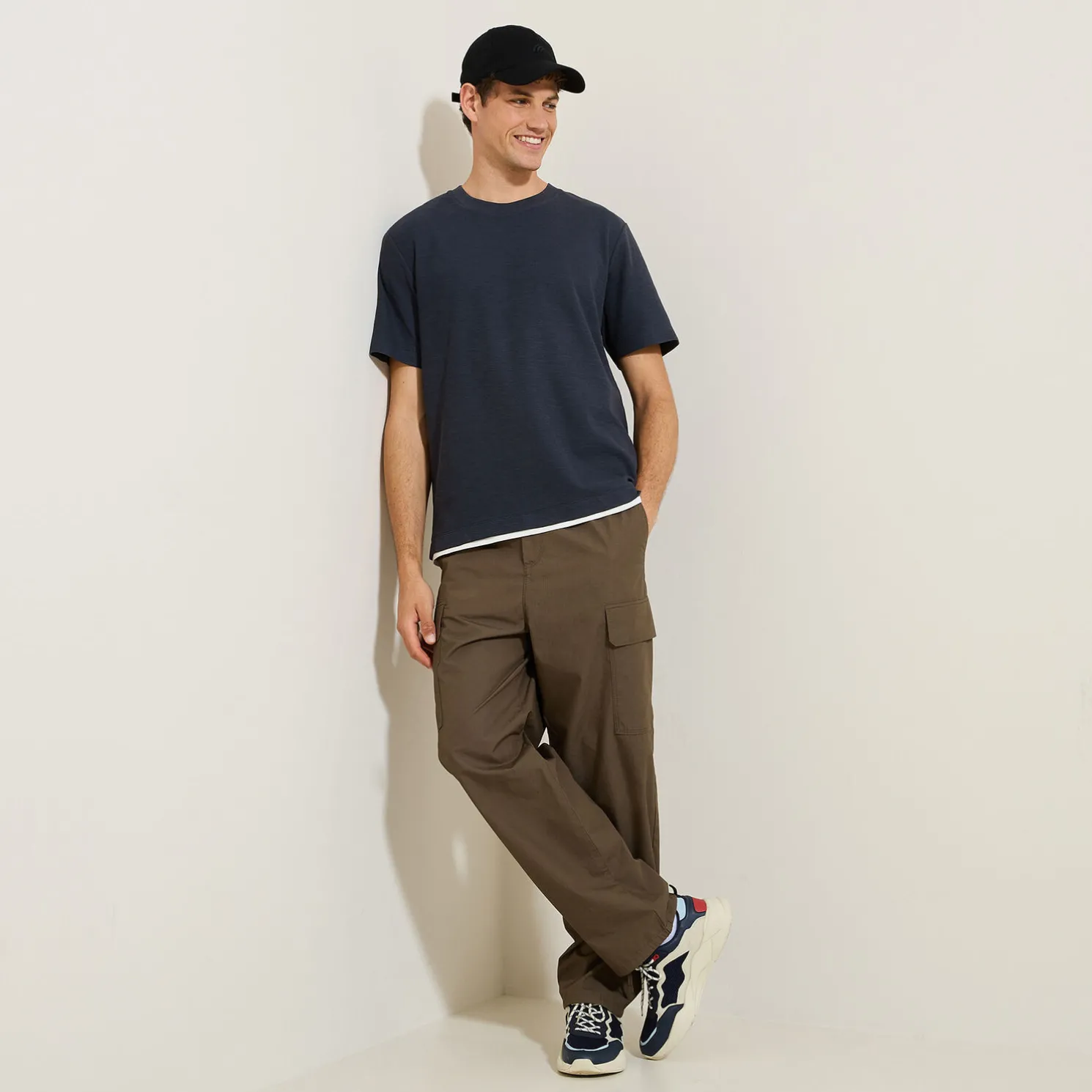 T-shirt in reliëfstof