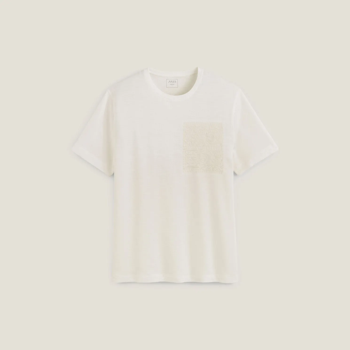 T-shirt in reliëfstof met macramédetailsn