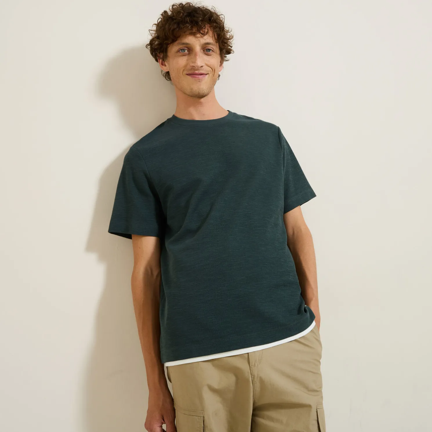 T-shirt in reliëfstof