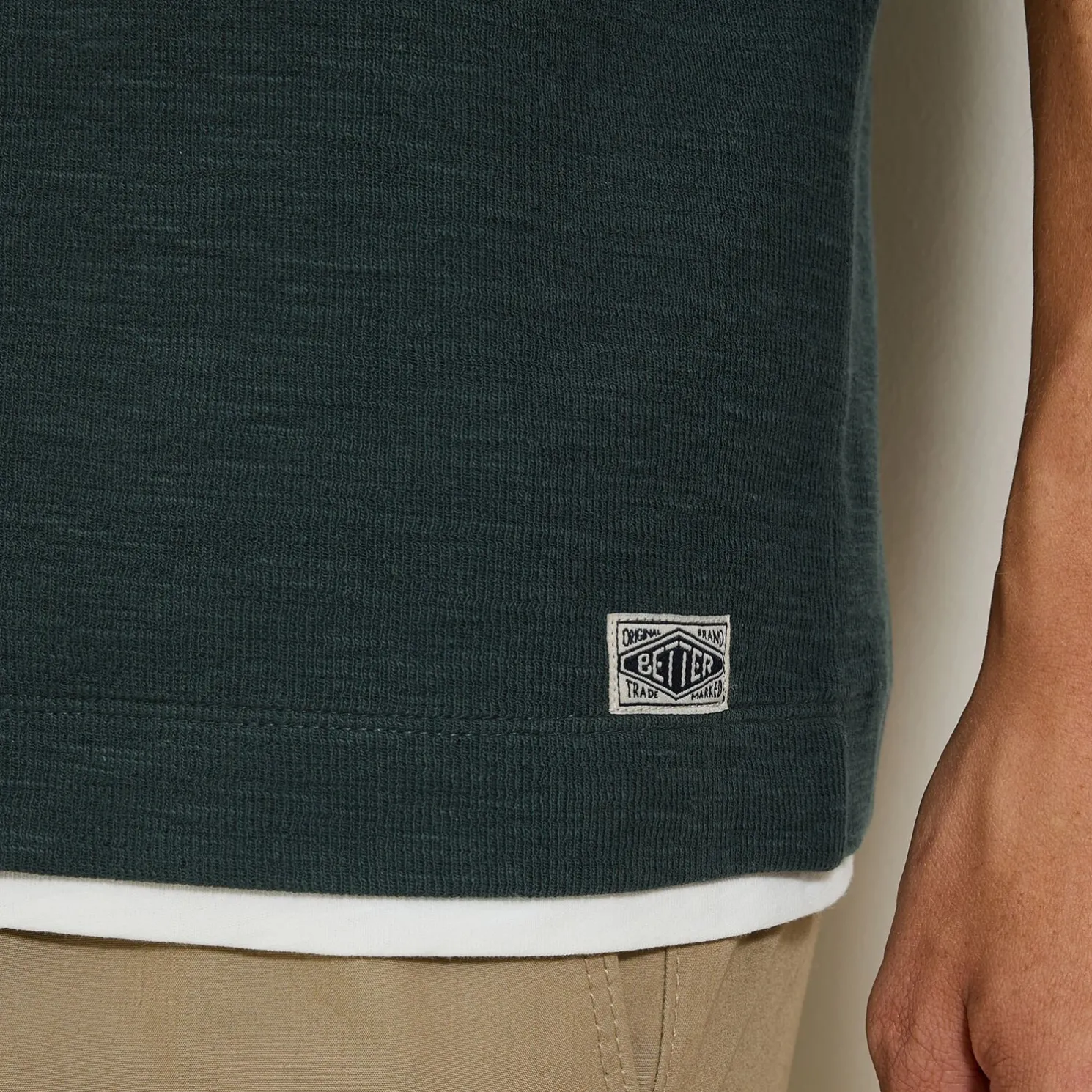 T-shirt in reliëfstof