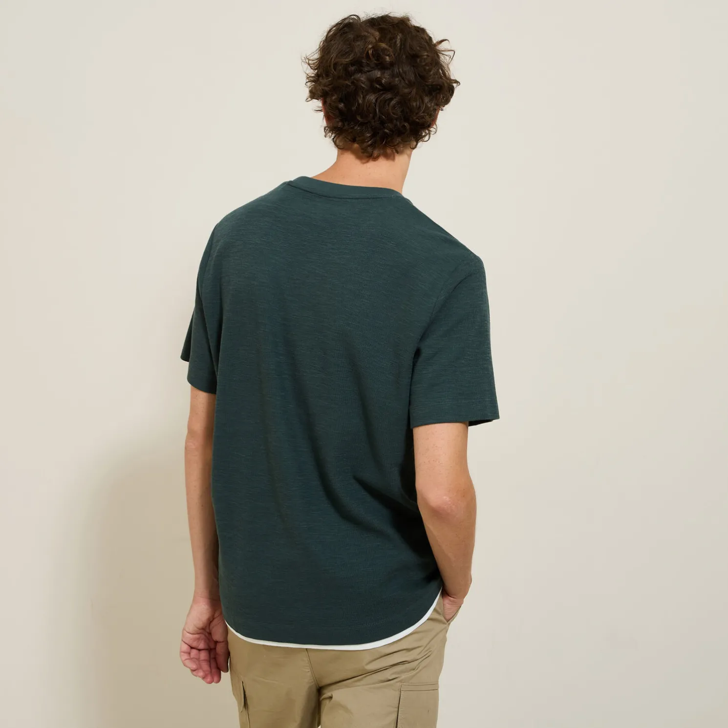 T-shirt in reliëfstof