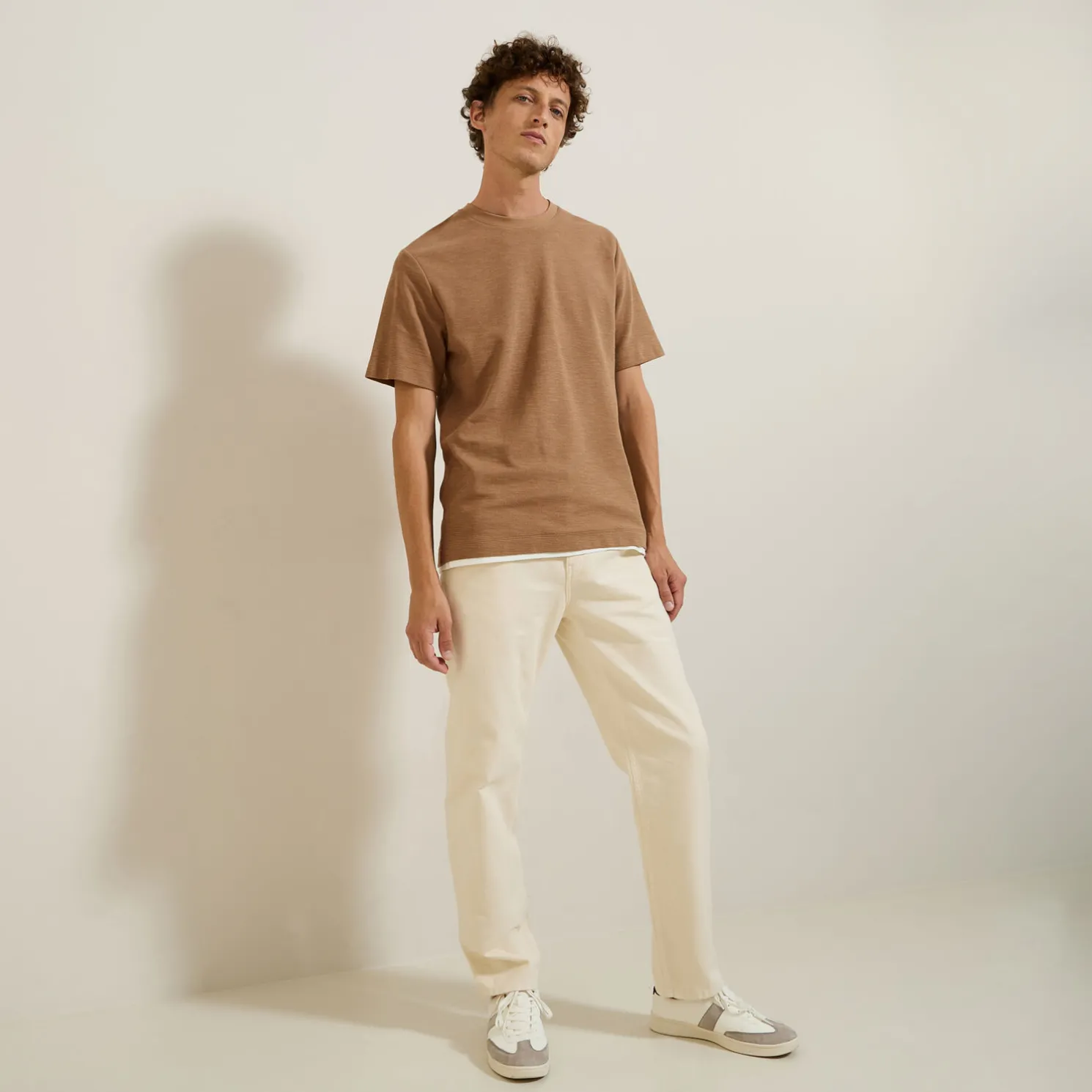 T-shirt in reliëfstof