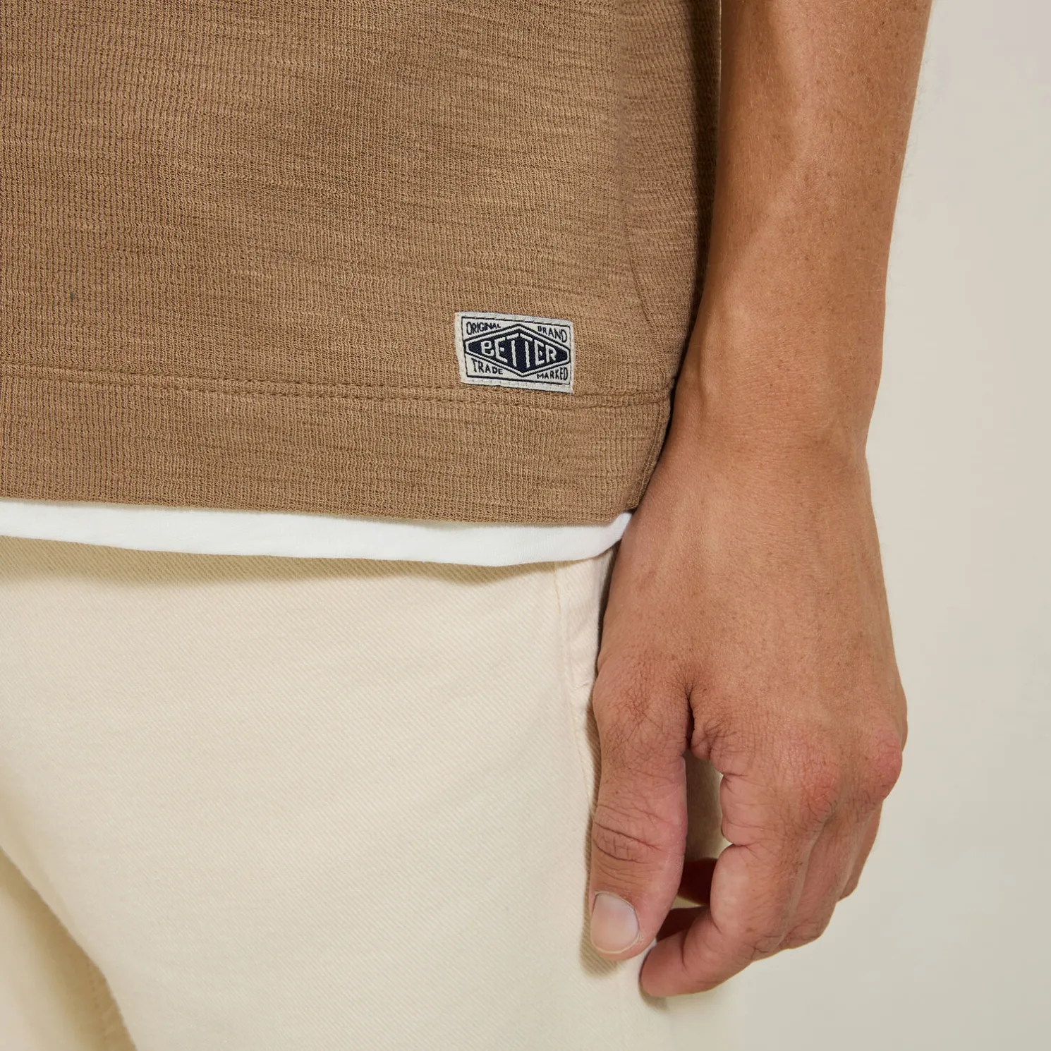 T-shirt in reliëfstof