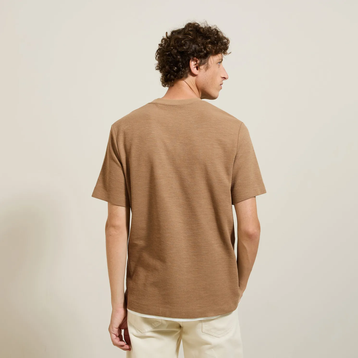 T-shirt in reliëfstof