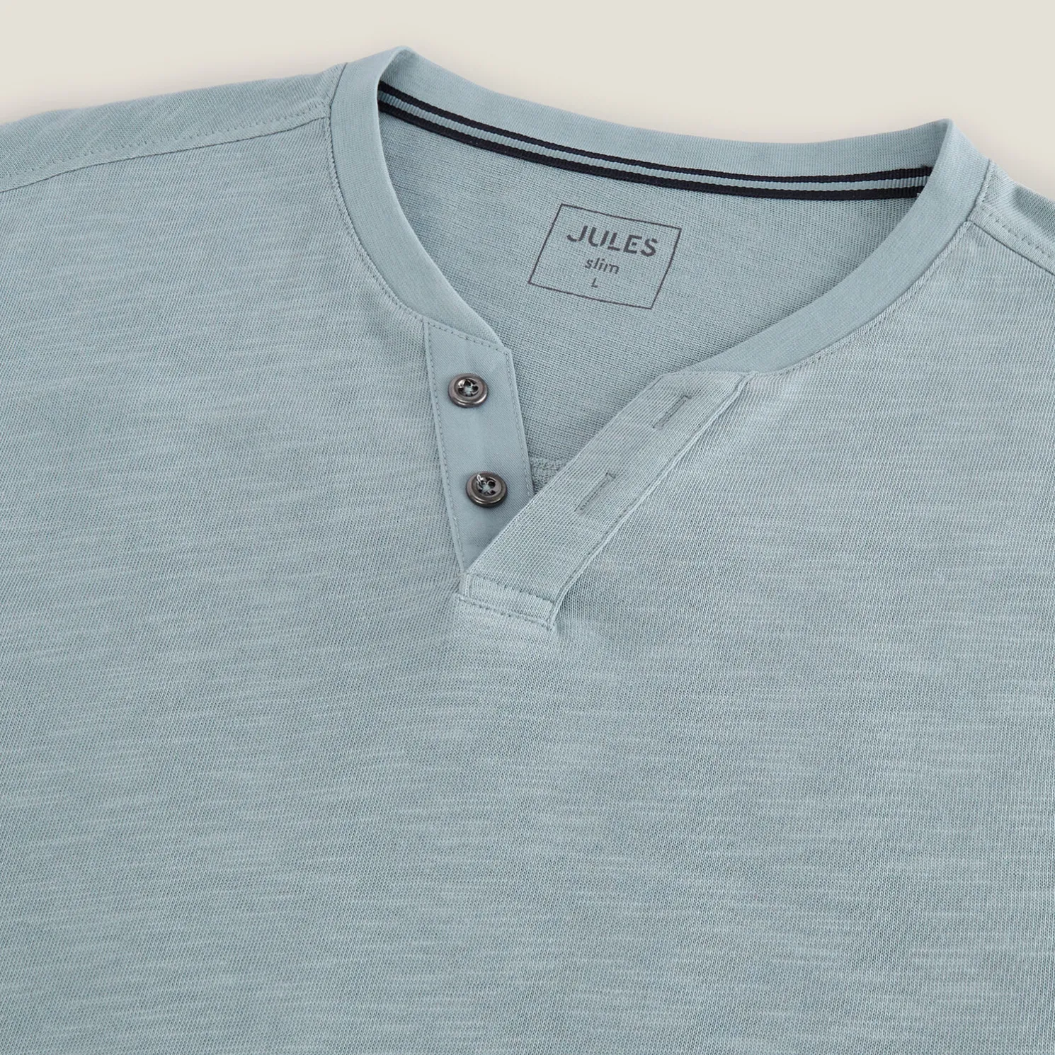 T-shirt met knooplijst en lange mouwen