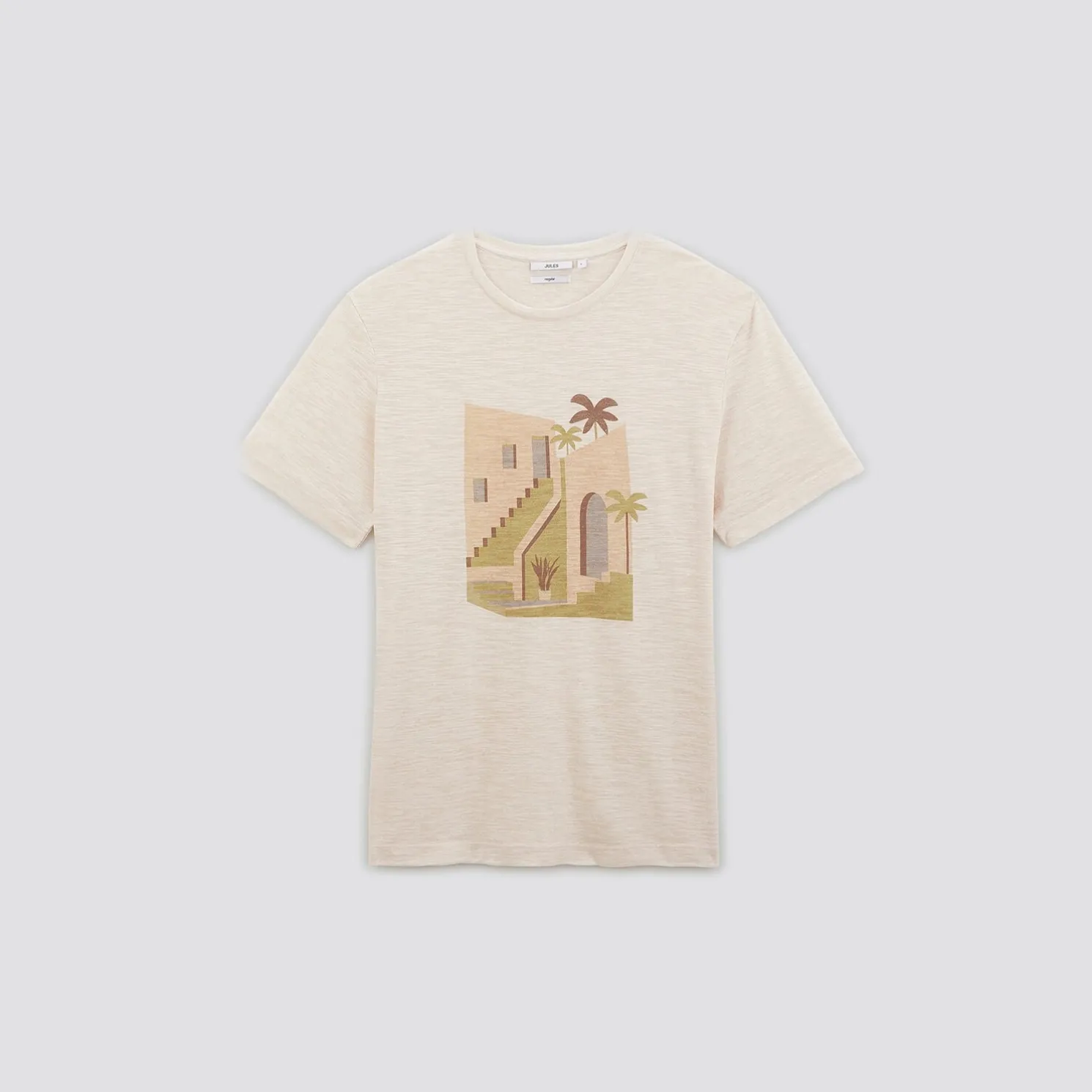 T-shirt met landschapsprint