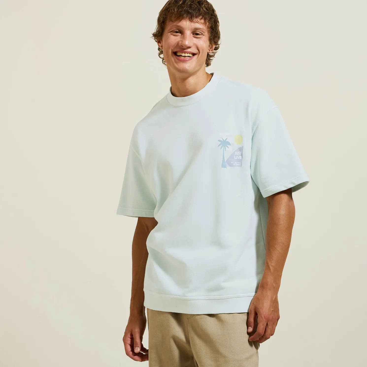 T-shirt met print in molton