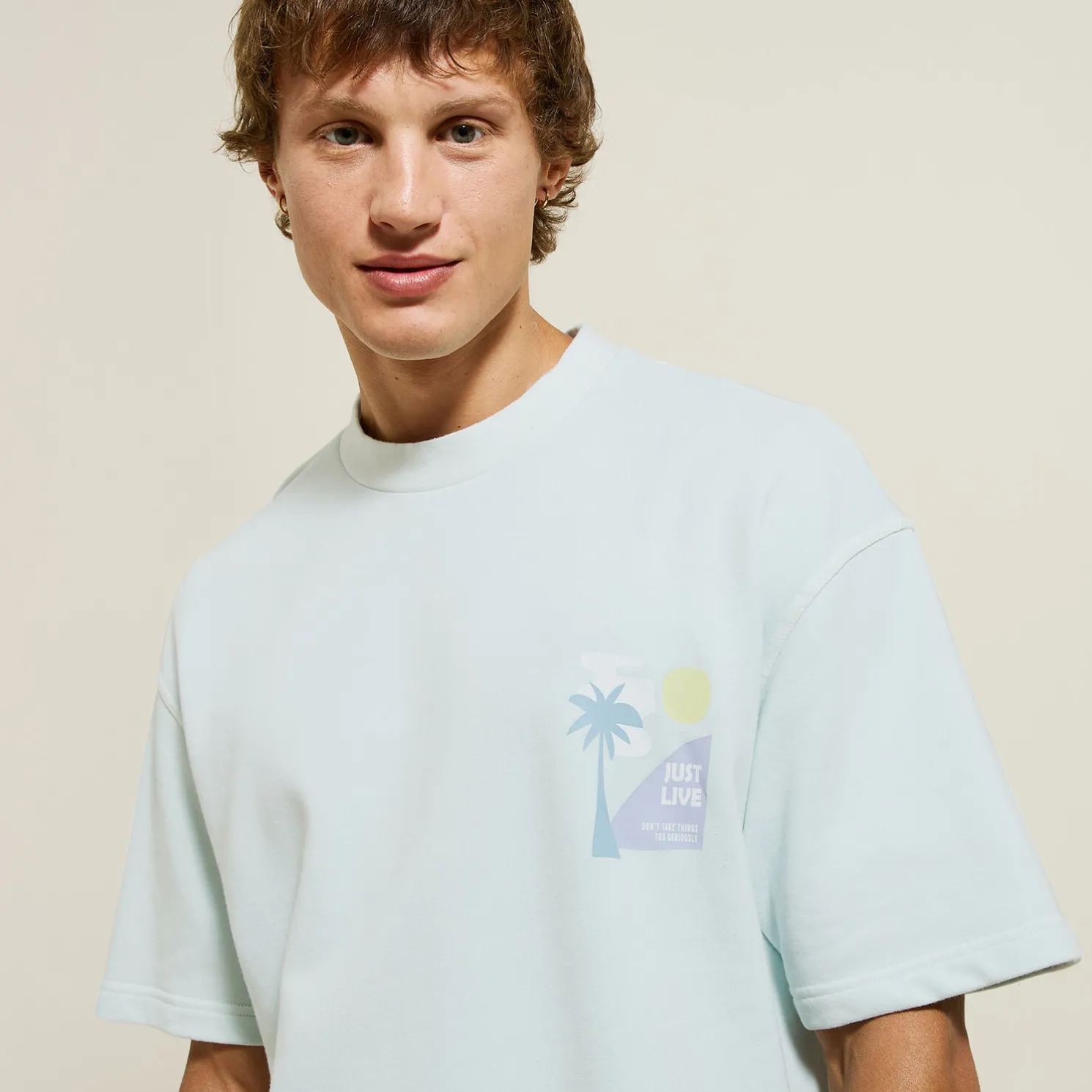 T-shirt met print in molton