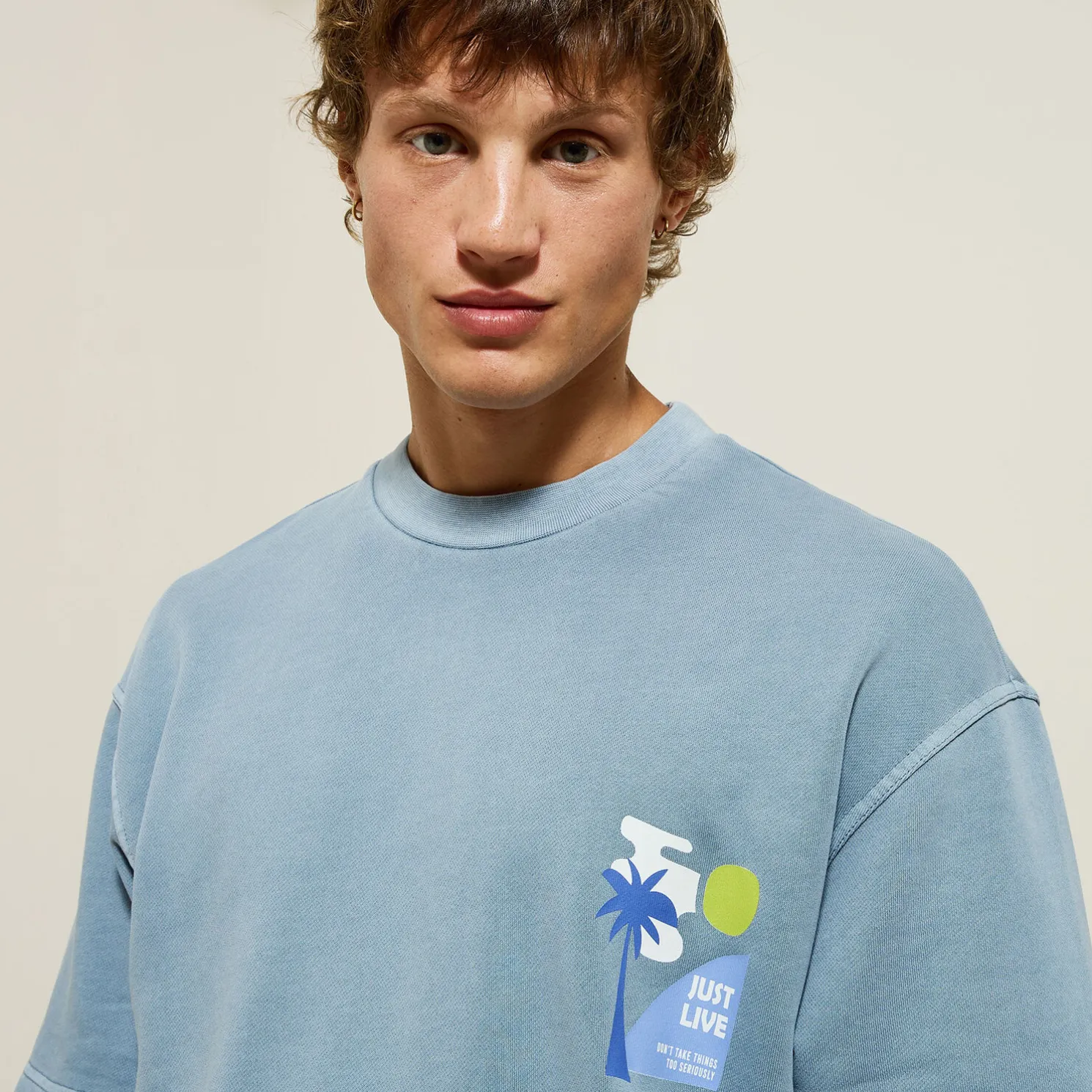 T-shirt met print in molton