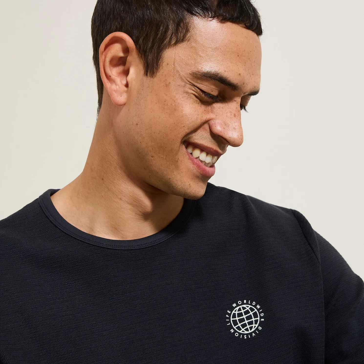 T-shirt met ronde hals en print vooraan