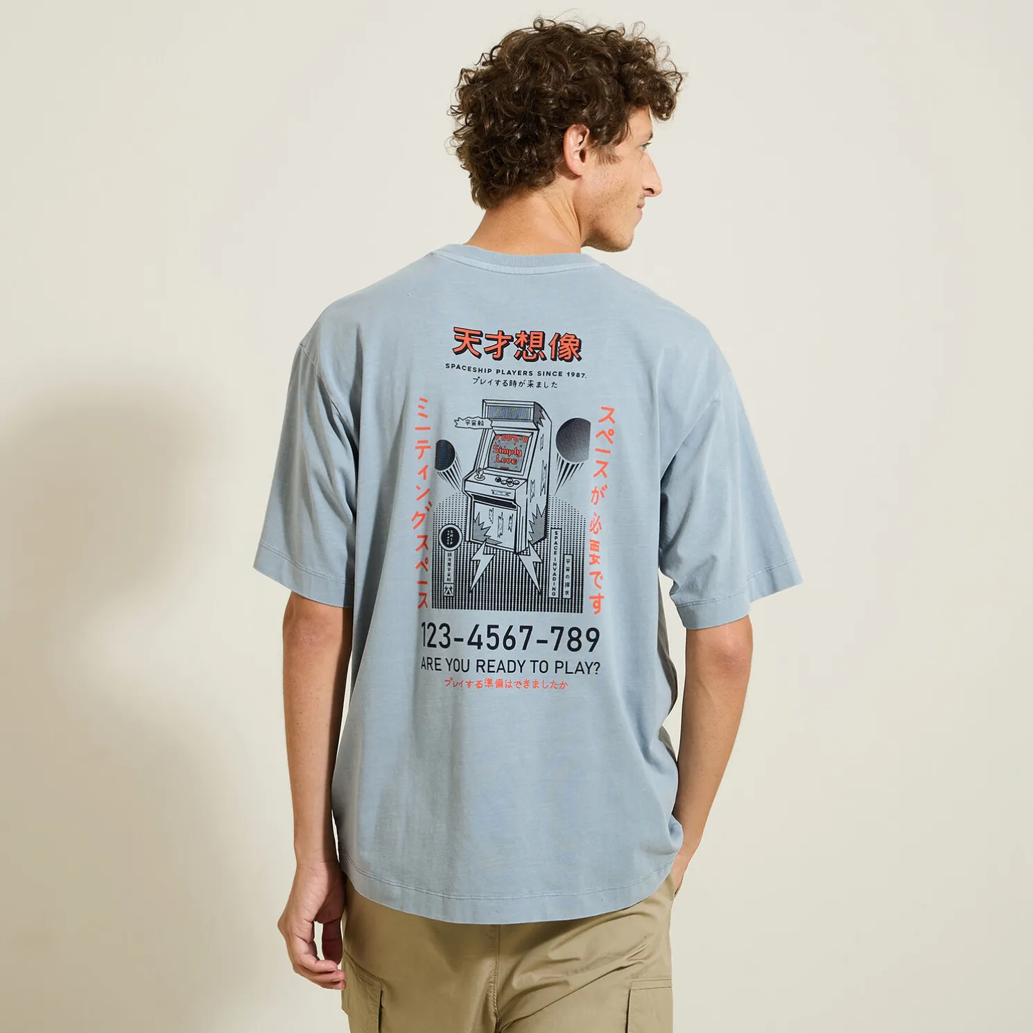 T-shirt met ronde hals en print