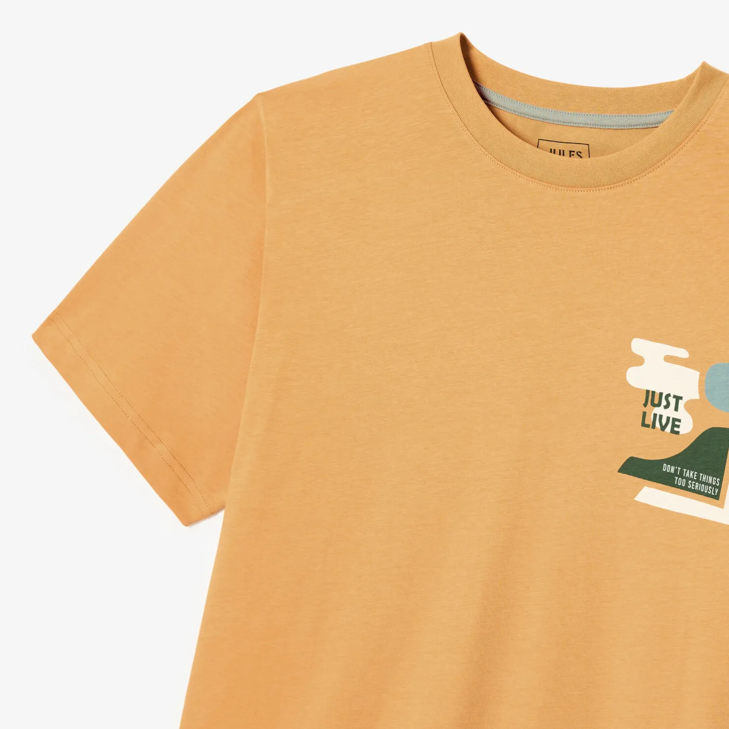 T-shirt met ronde hals en willekeurige print