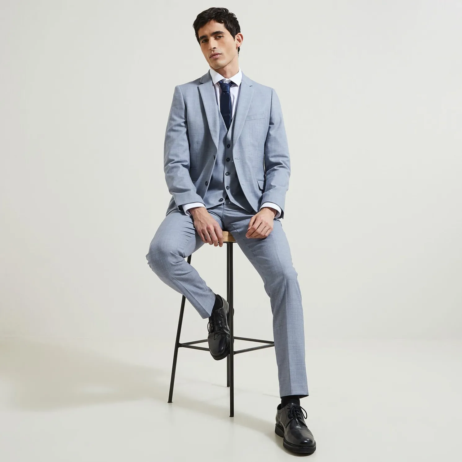 Tweekleurig slim kostuumgilet