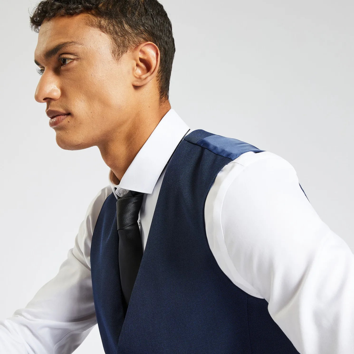 Tweekleurig slim kostuumgilet