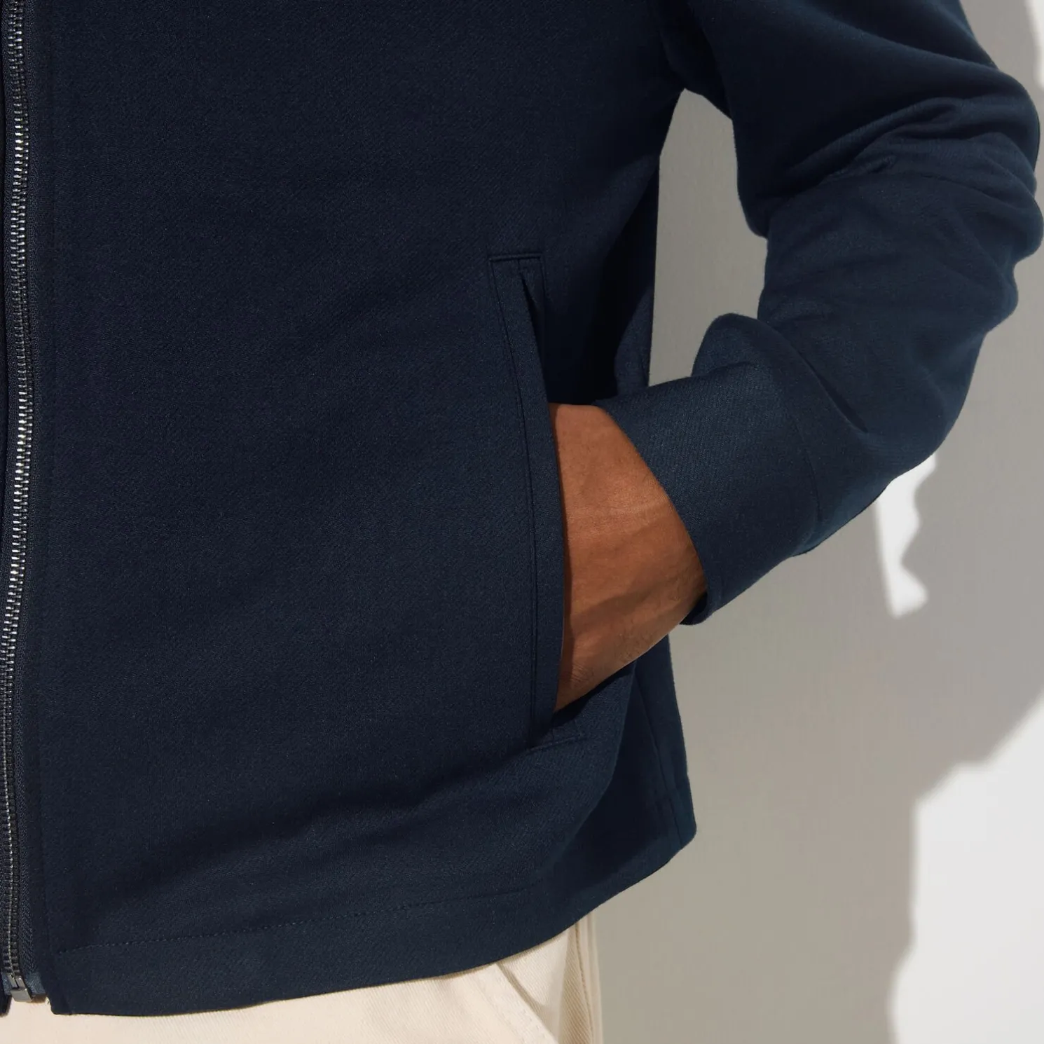 Vest hemdskraag met rits