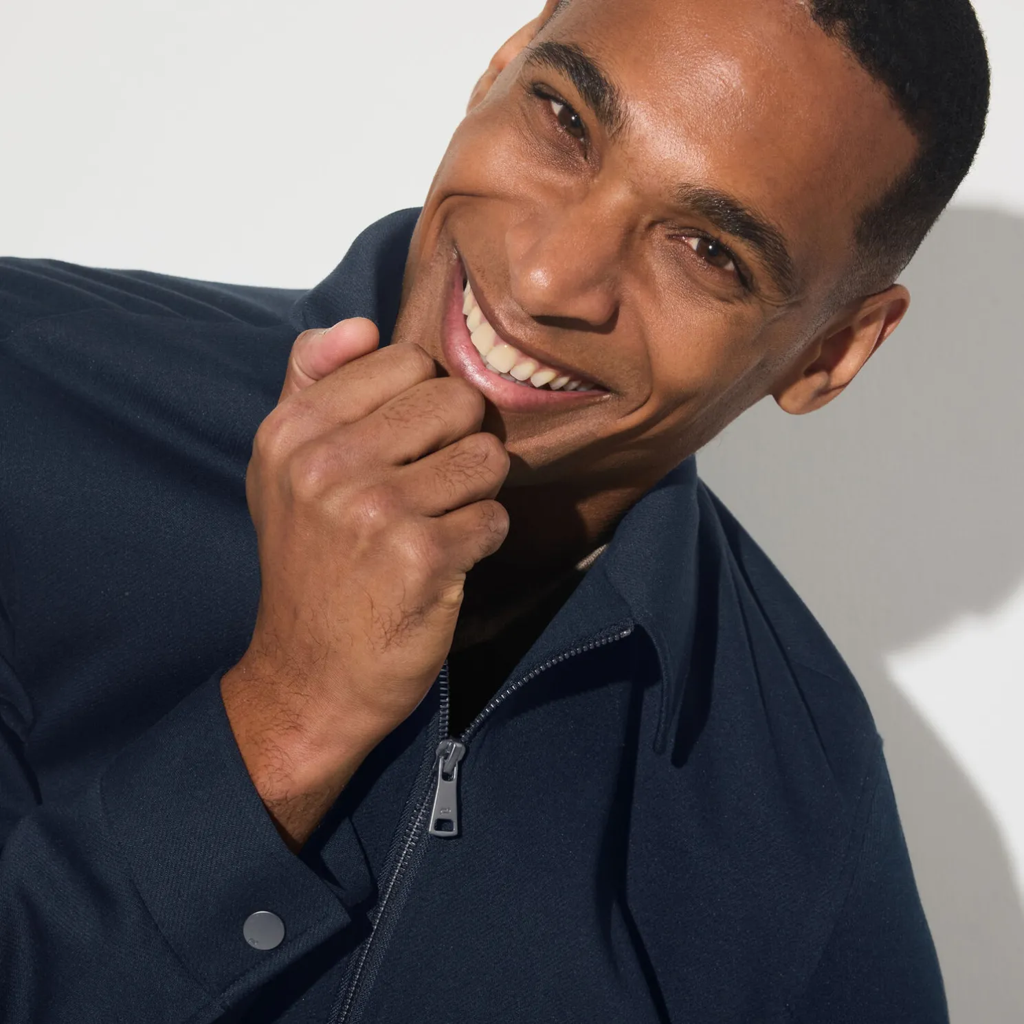 Vest hemdskraag met rits