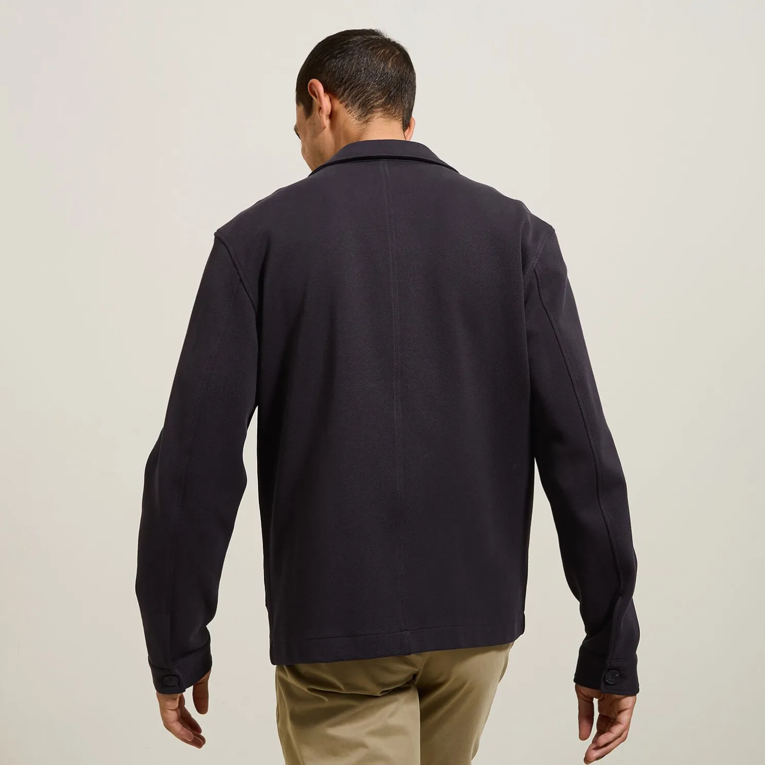 Vest in tricot met boxy snit voor het tussenseizoe