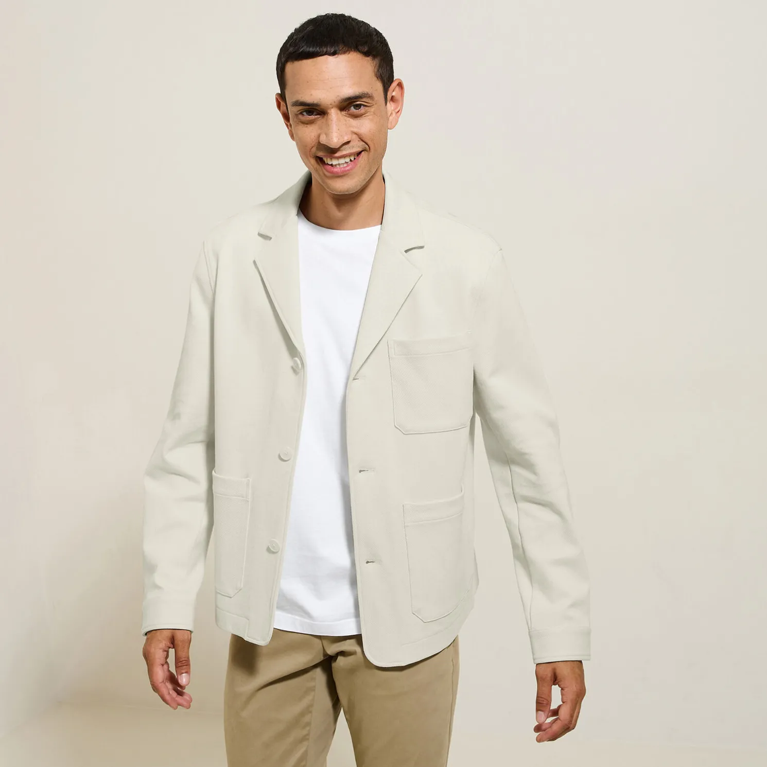 Vest in tricot met boxy snit voor het tussenseizoe