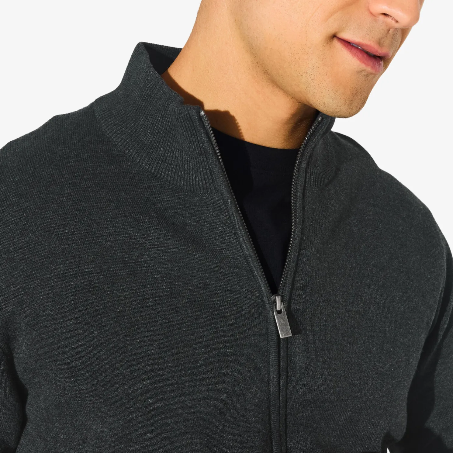 Vest met ristsluiting en opstaande kraag